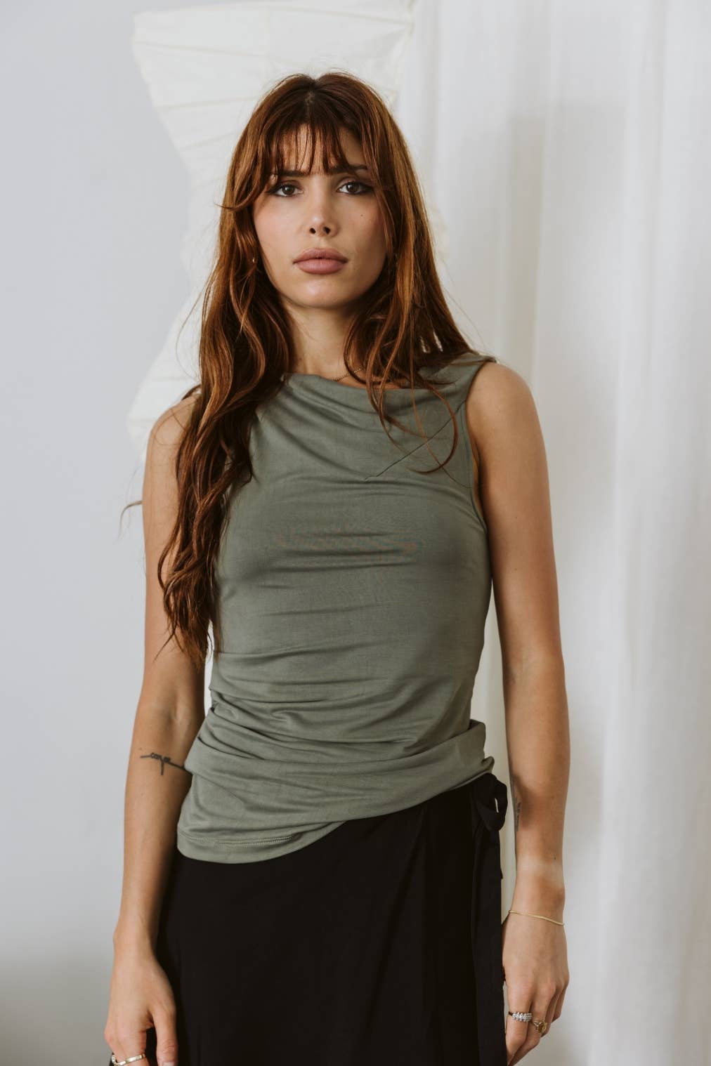 The Emilia Top | Asymmetrical Twist Shoulder Top
