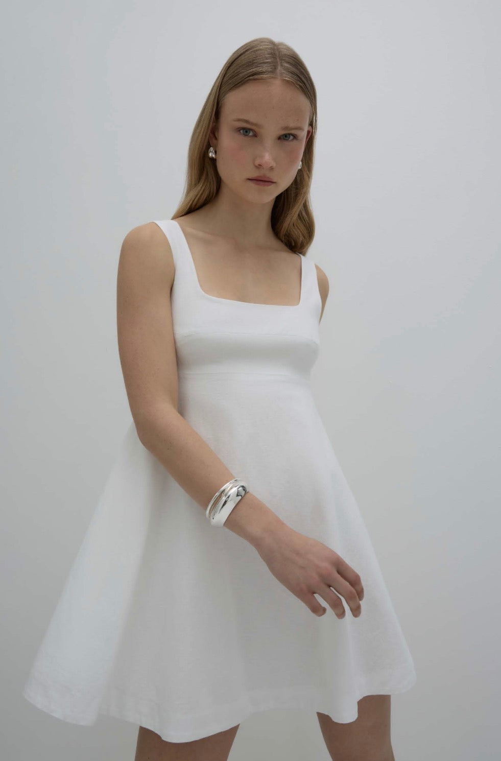 selene mini dress Womens Cotton Whites Size Xs Size:M/L (UK 14) based contemporary brand with Lucy and Josh's Wedding length:MAXI