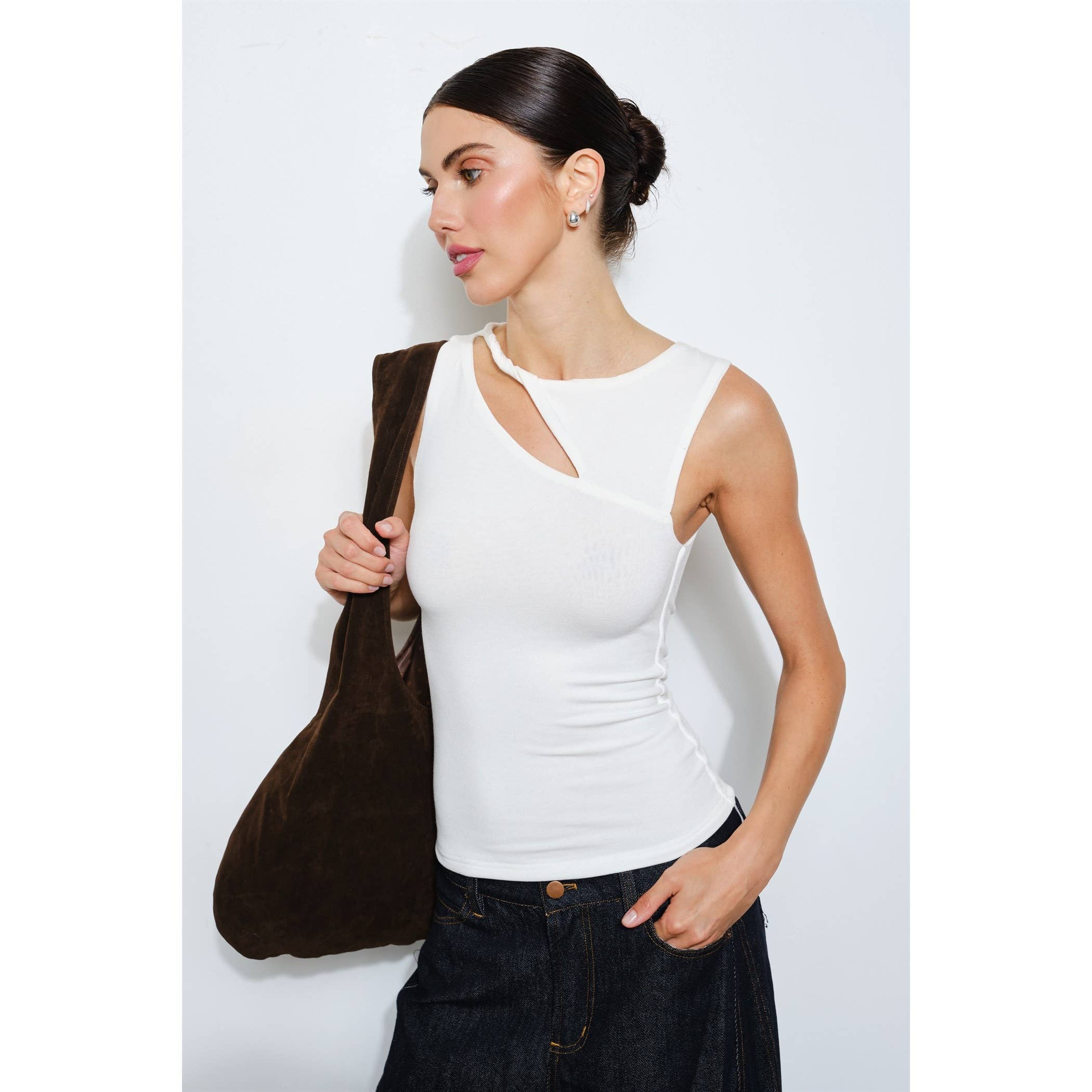 Aspen Asymmetrical Cutout Top