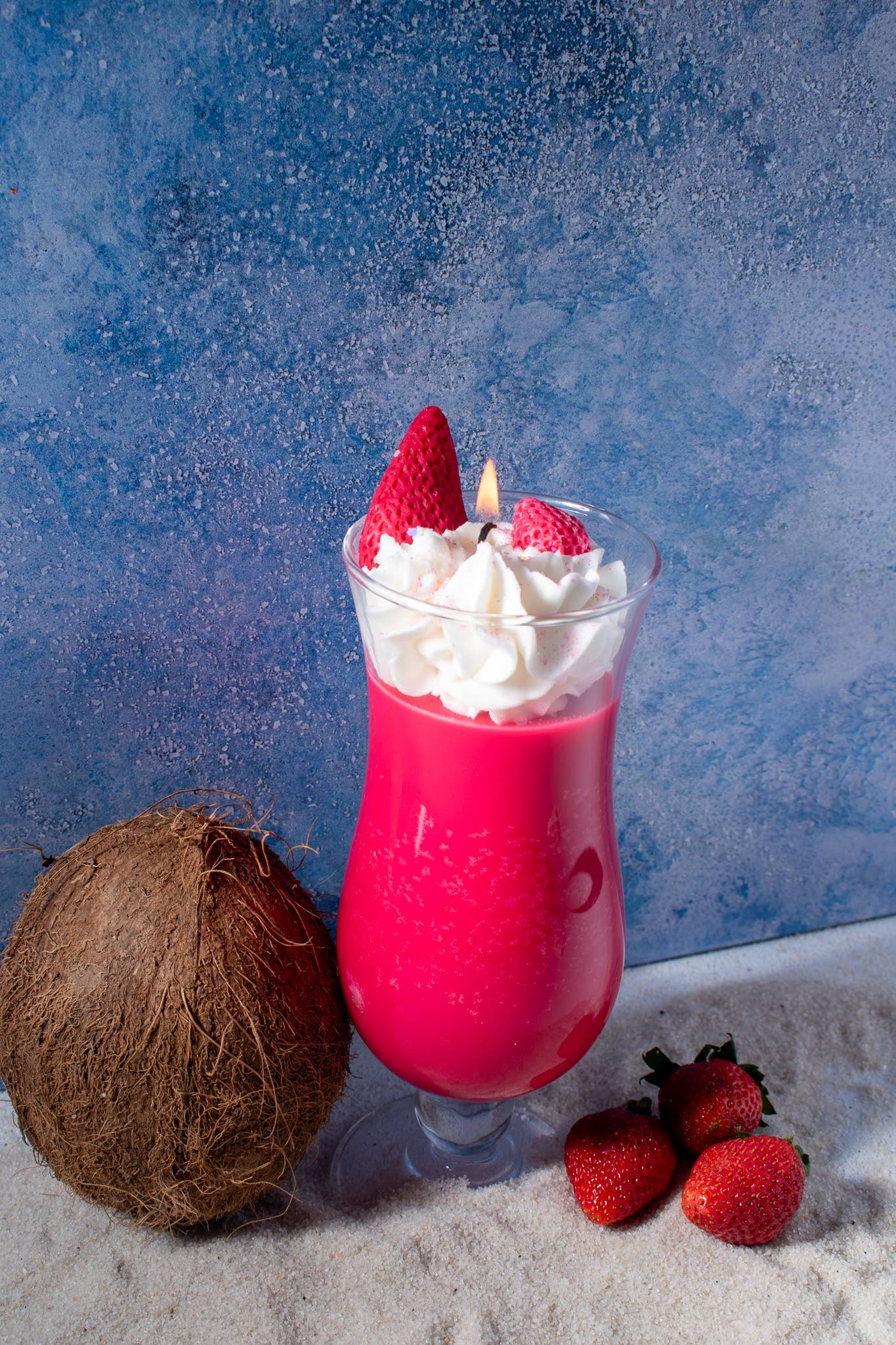 Strawberry Daiquiri Novelty Candle - Unique Soy Wax Candle
