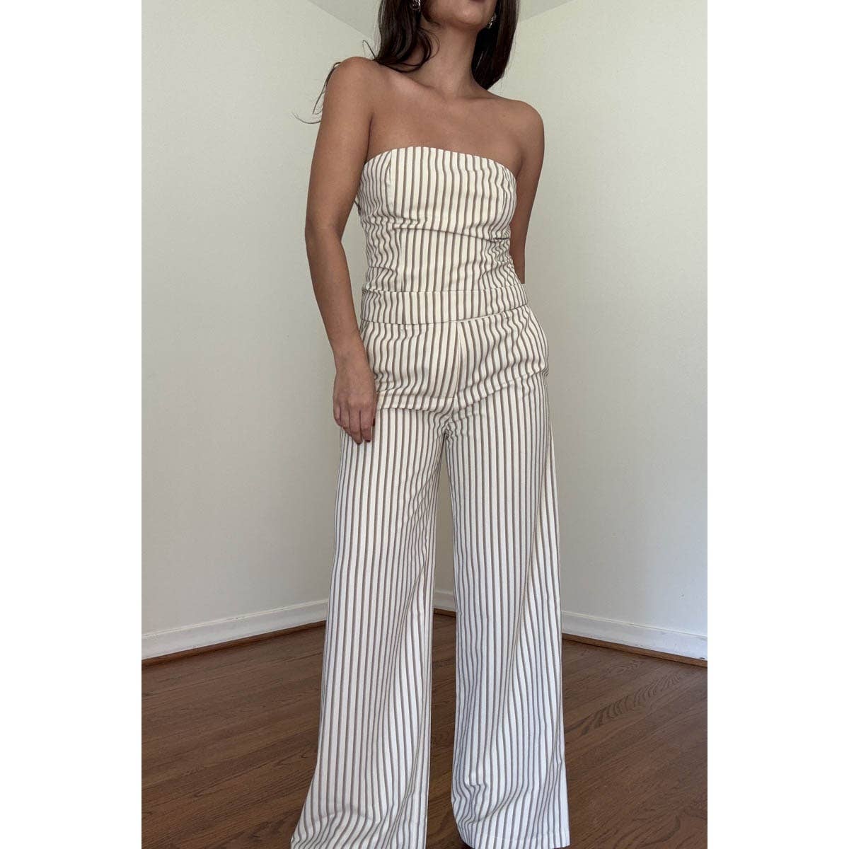 Striped Strapless Corset Top