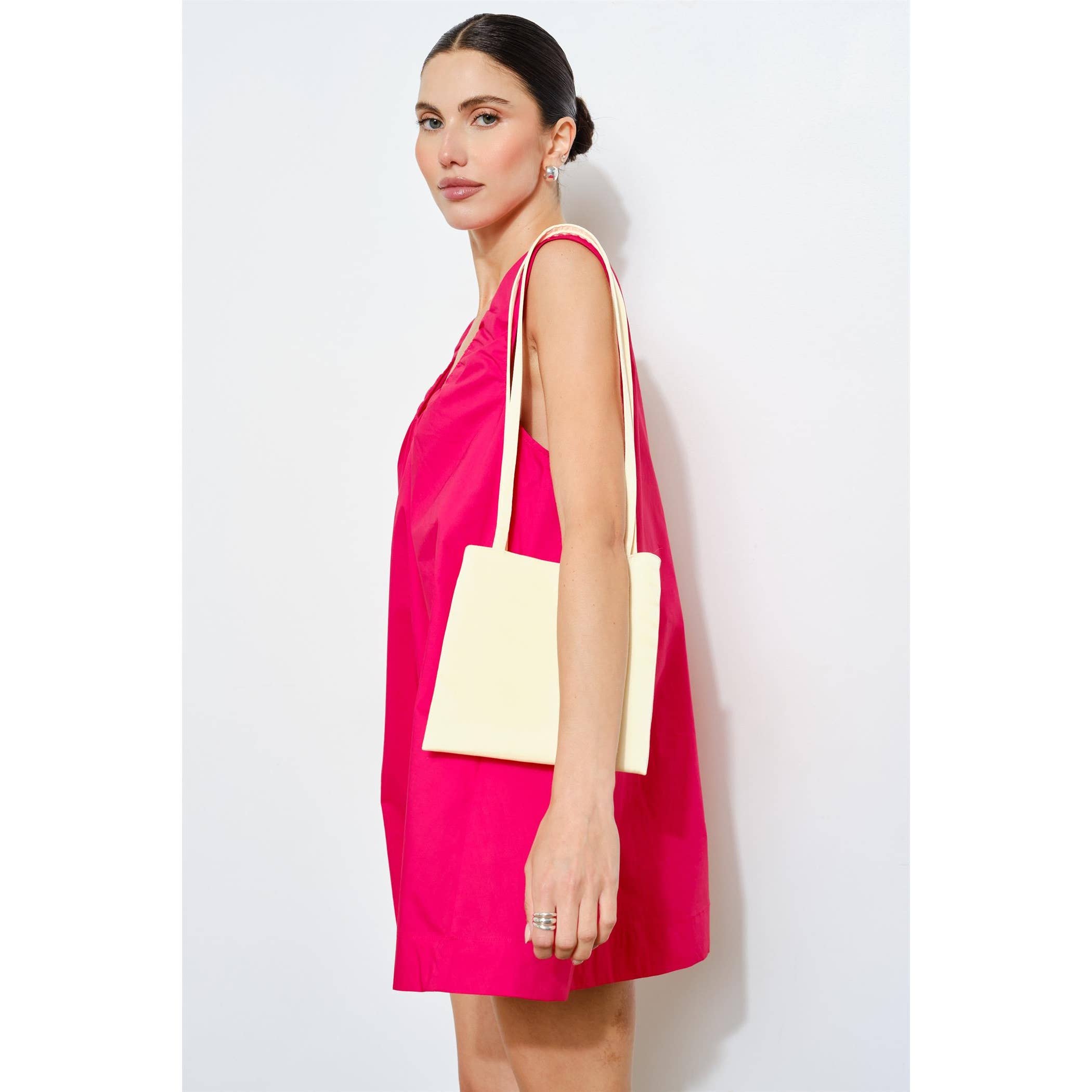 Leda Satin-Finish Tote Bag