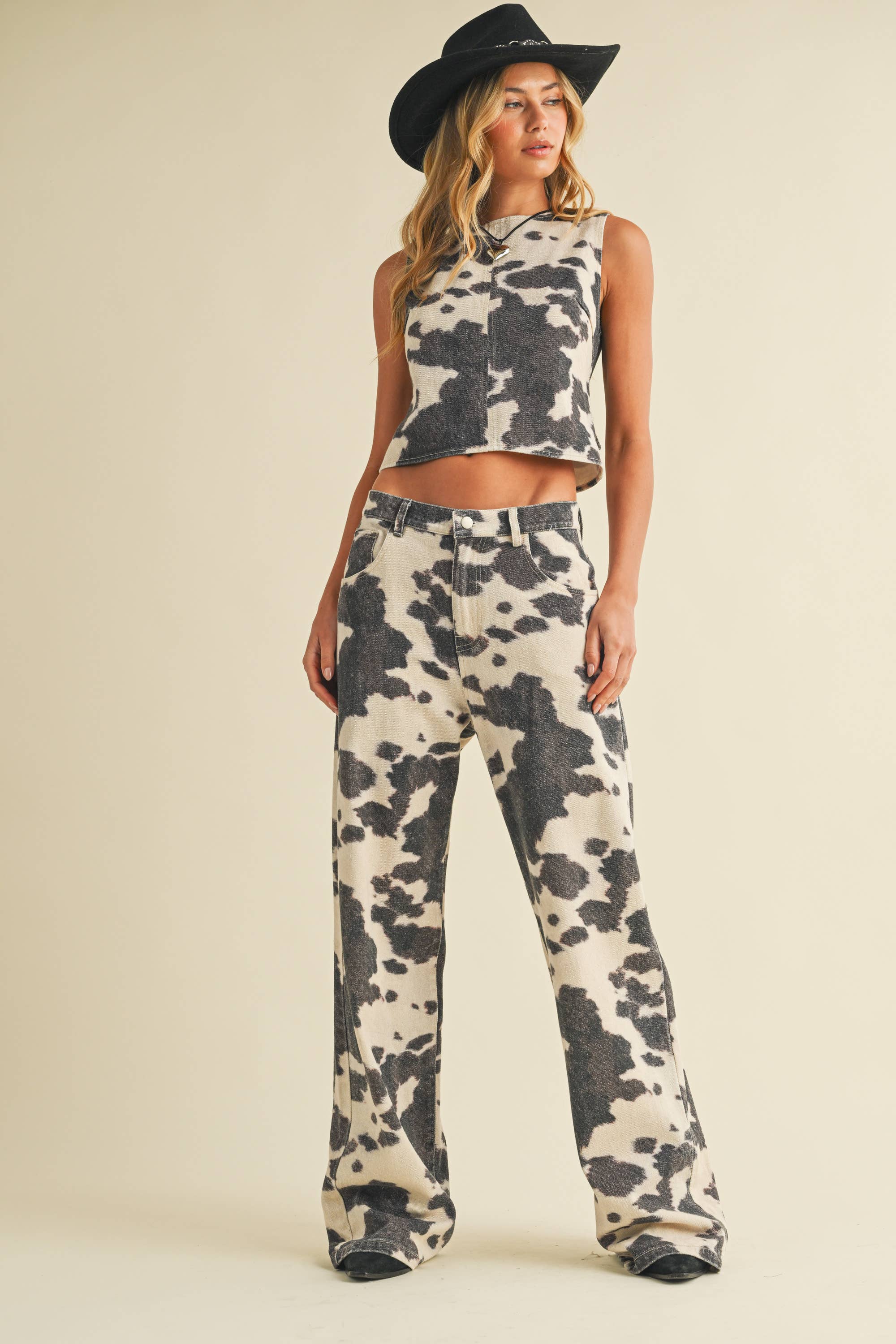 Cow Print Pants