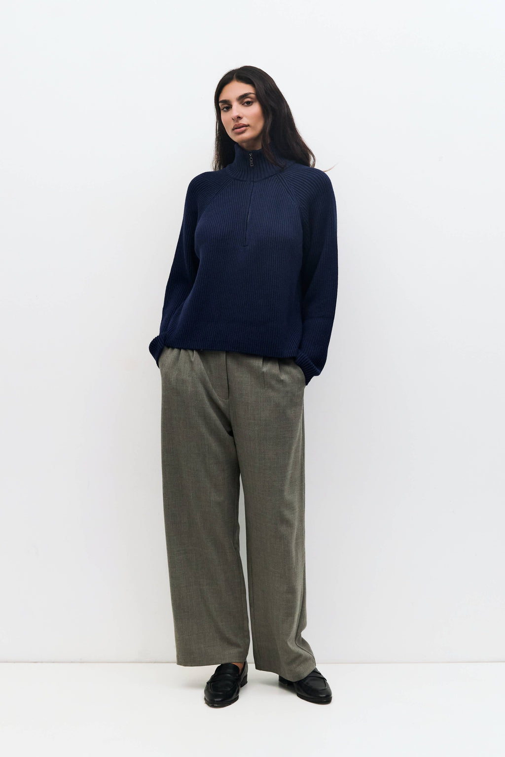 The Jules Sweater | Half-Zip Chunky Sweater