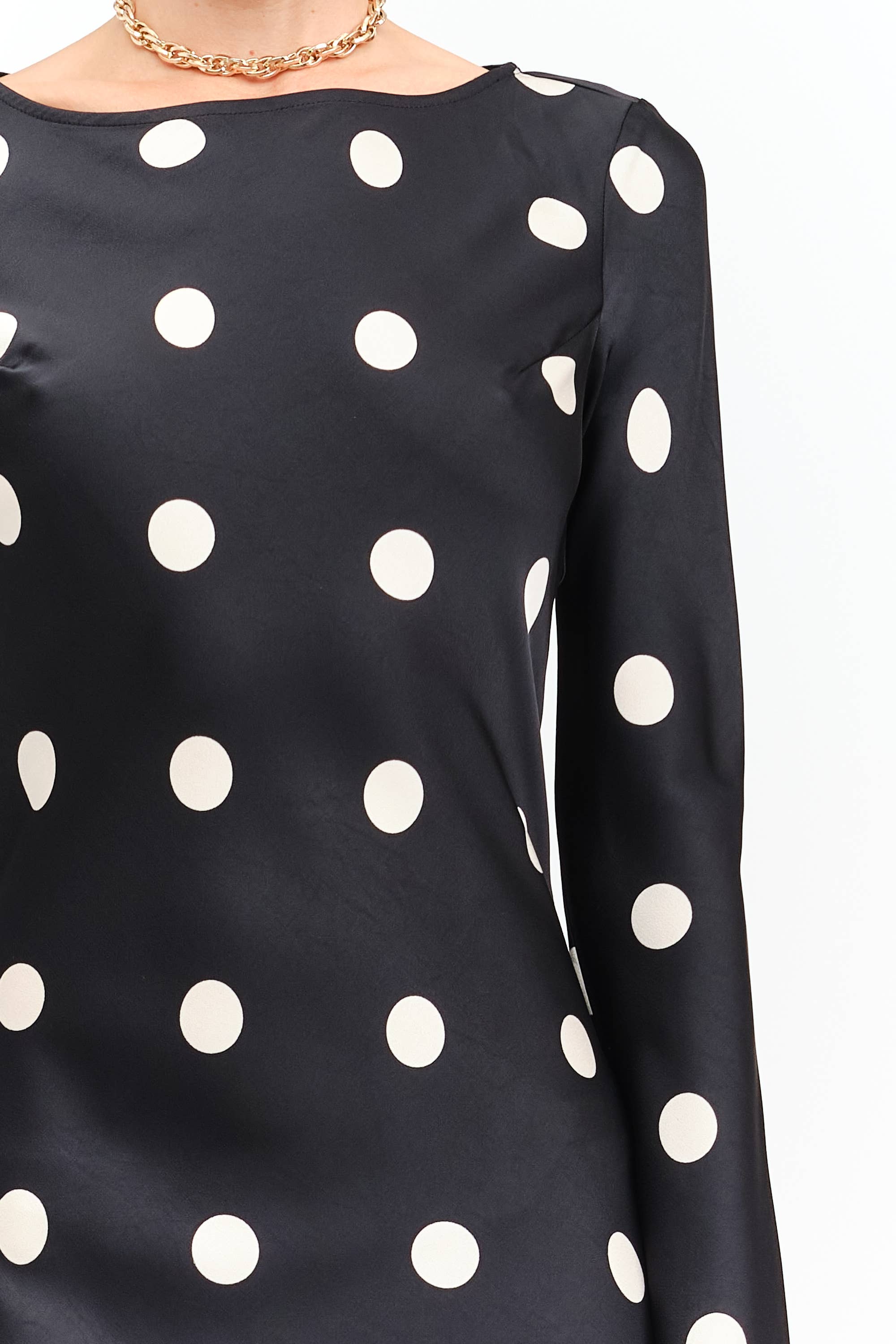 Georgie Polka Dot Black Dress