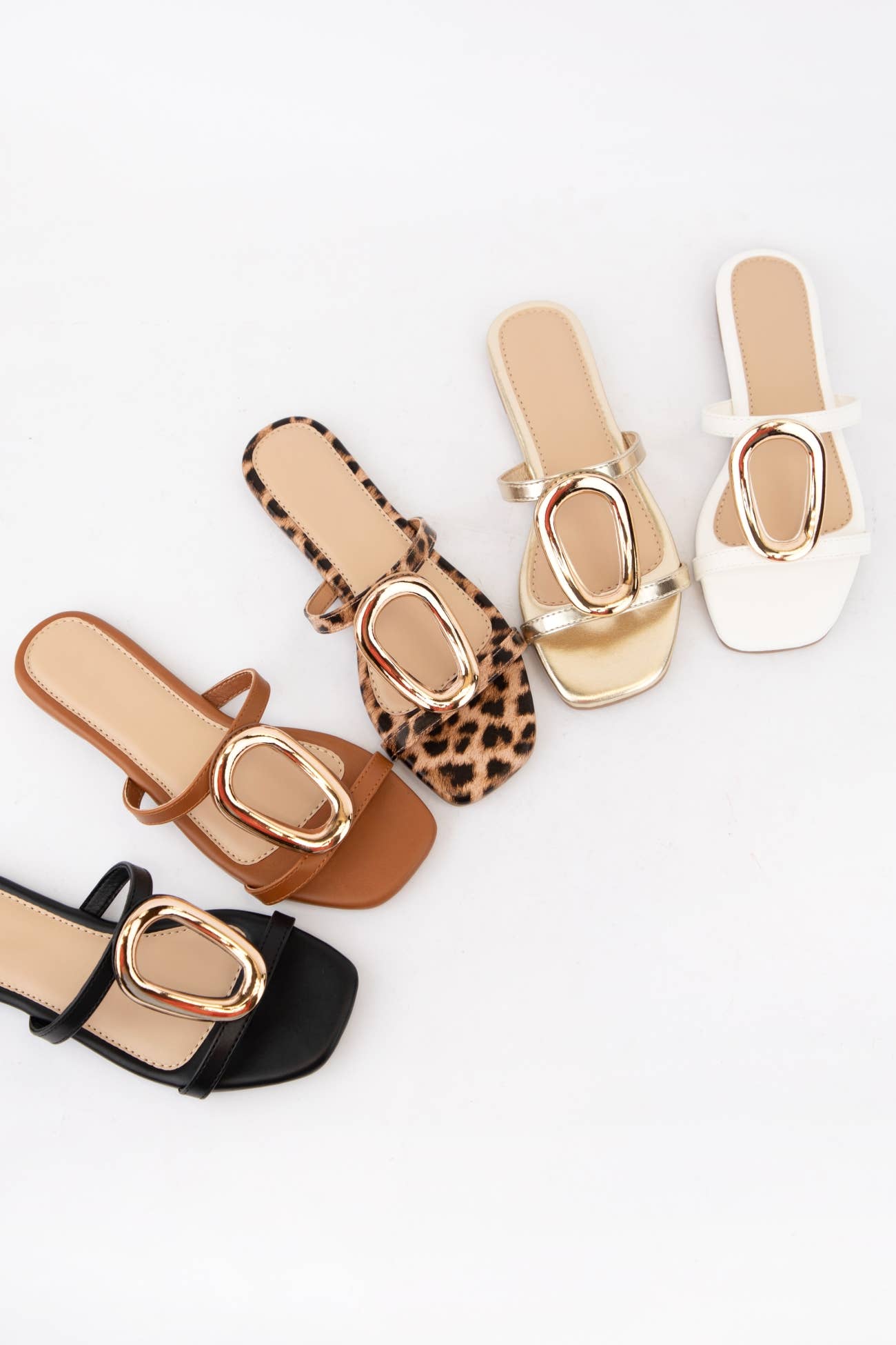 BARSA-01 GOLDEN EMBELLISHMENT DOUBLE STRAP SANDAL