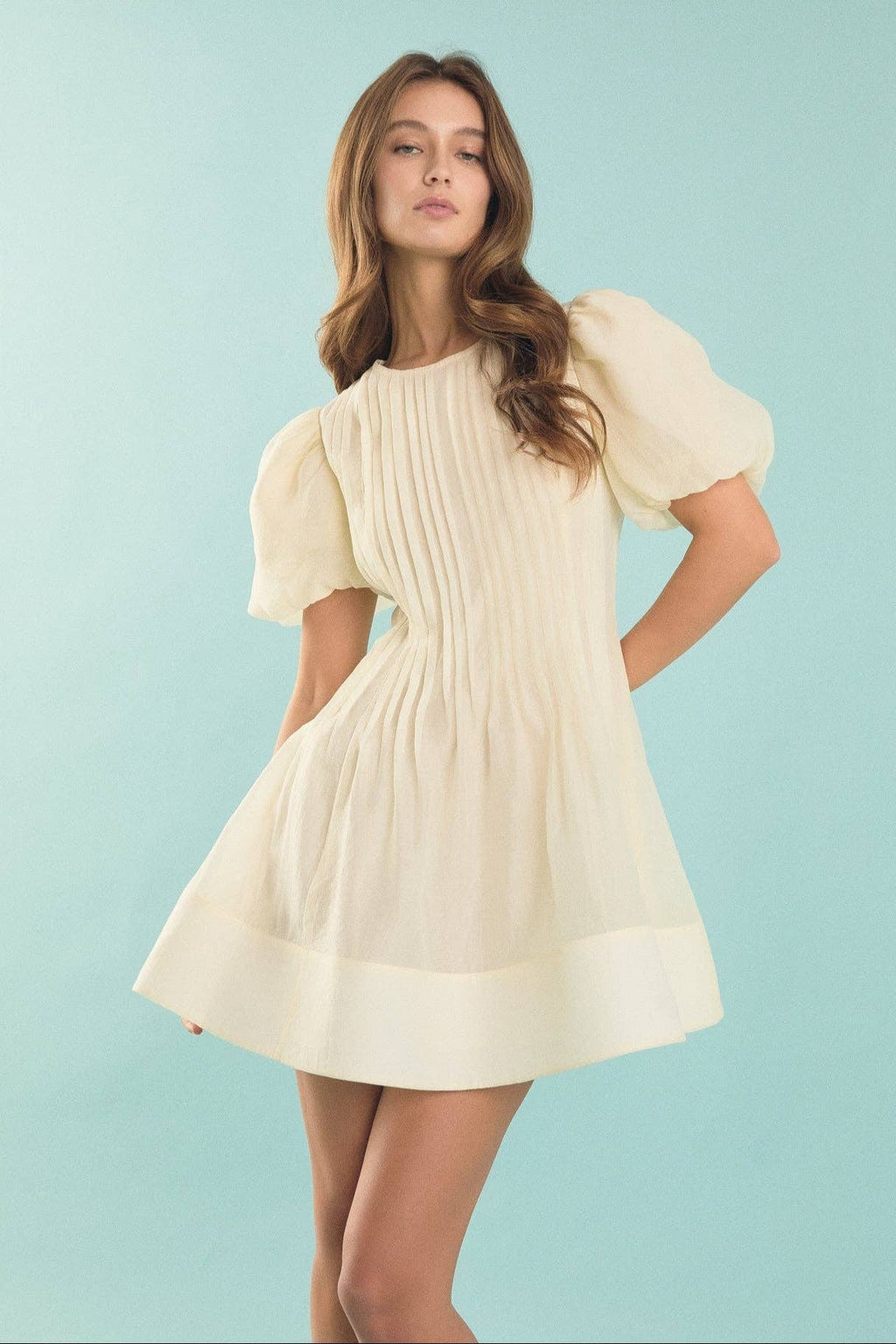 BRIDGET PINTUCK MINI DRESS