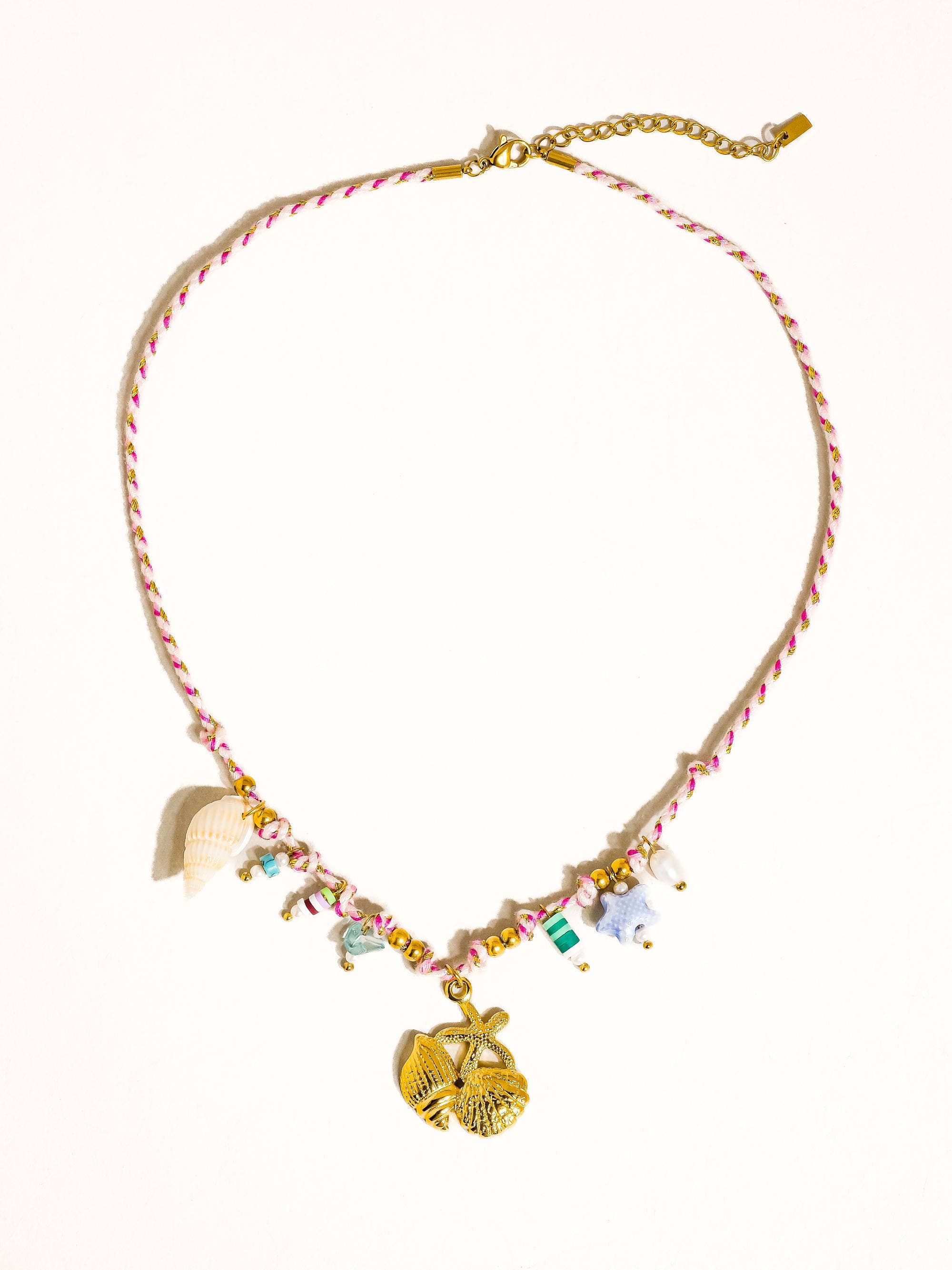 Masséna 18K Gold Non-Tarnish Summer Rope Charm Necklace