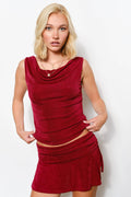 VIVIENNE COWL NECK TOP