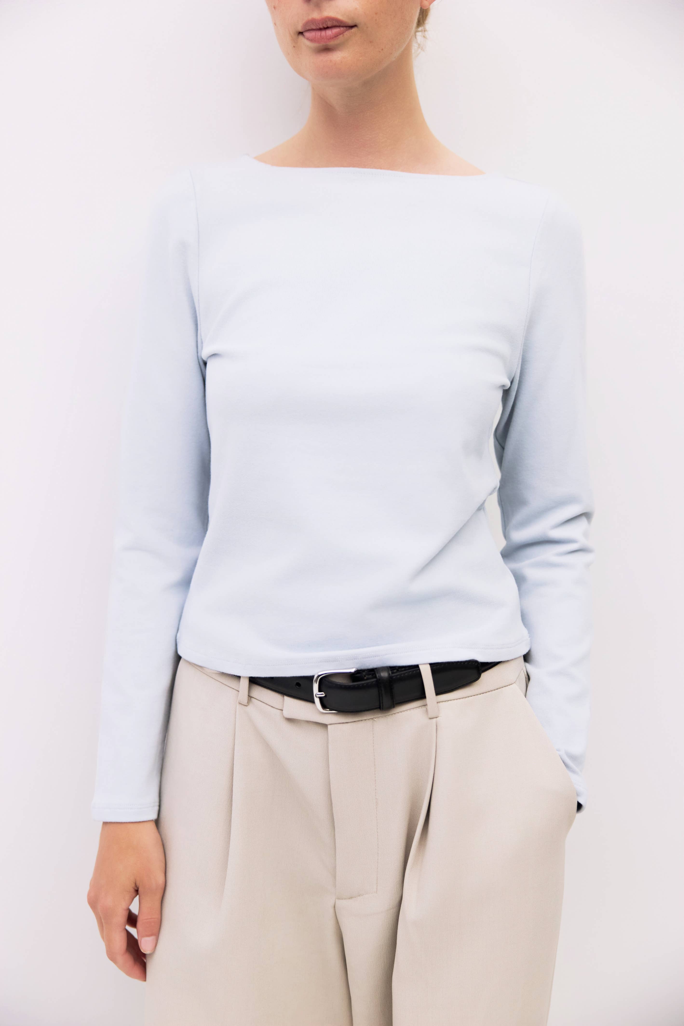 The Martina Top | Wide Neck Long Sleeve Top