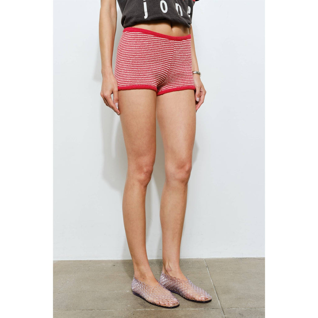 Estelle Red and White Striped Shorts
