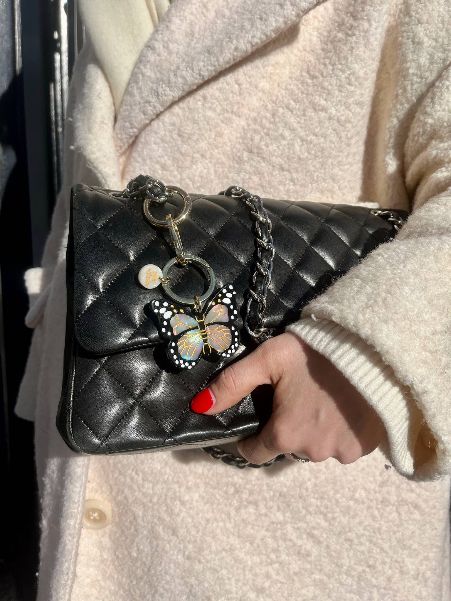 Monarch Butterfly Bag Charm + Keychain