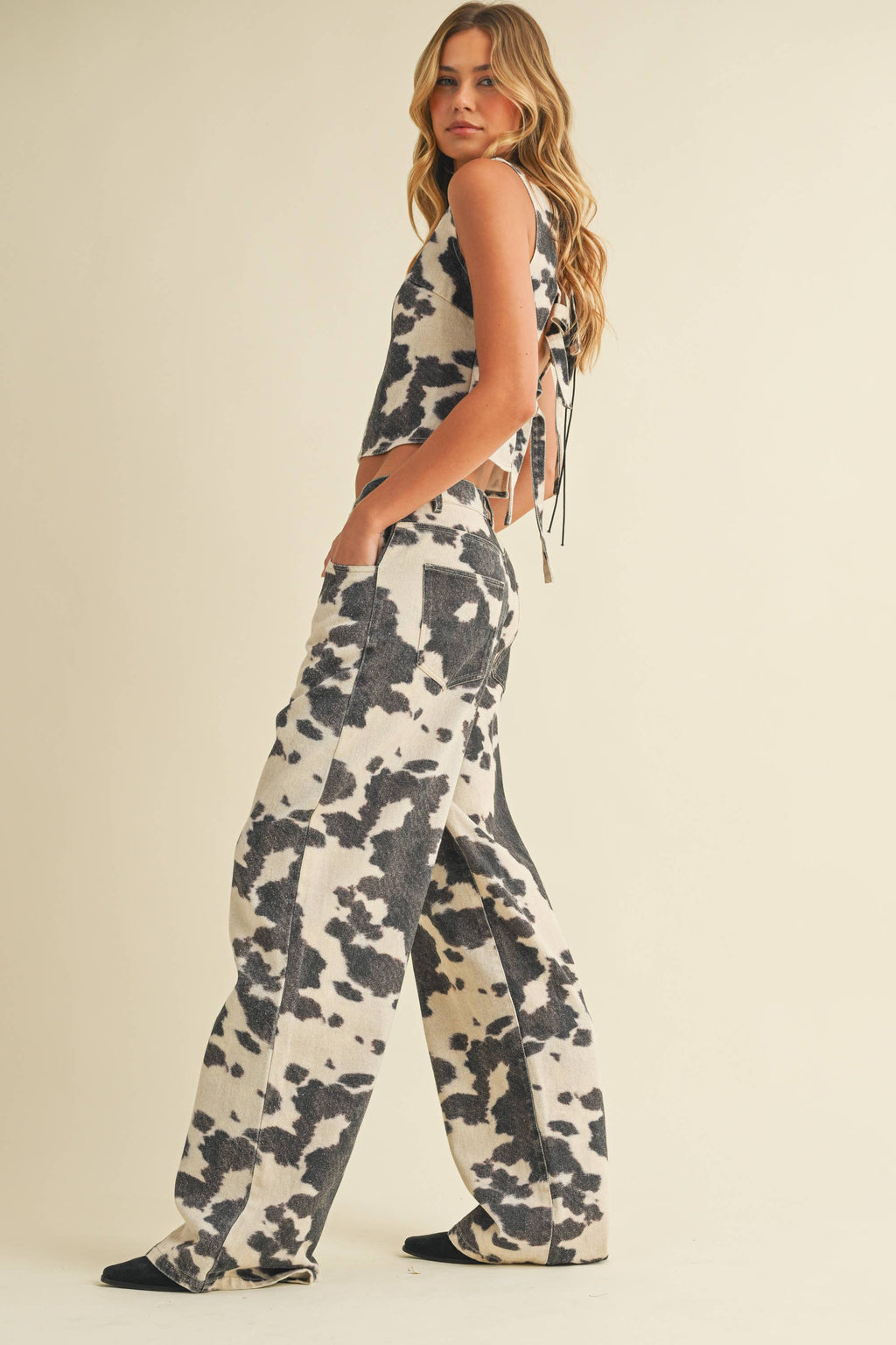 Cow Print Pants