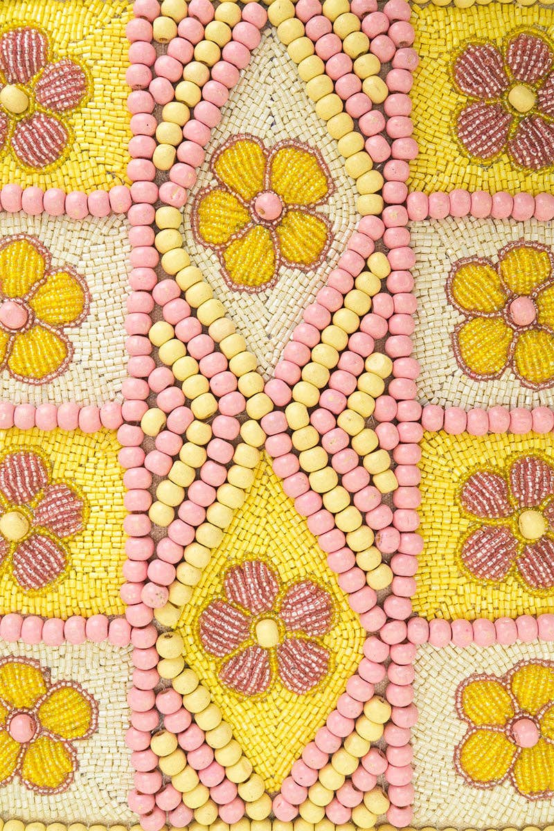 Butter Blossom Beaded Bag