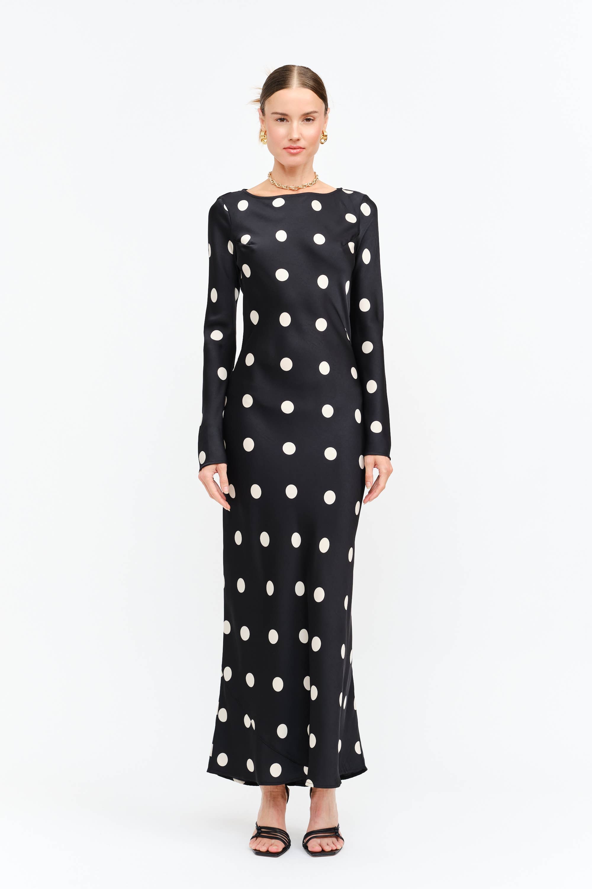 Georgie Polka Dot Black Dress
