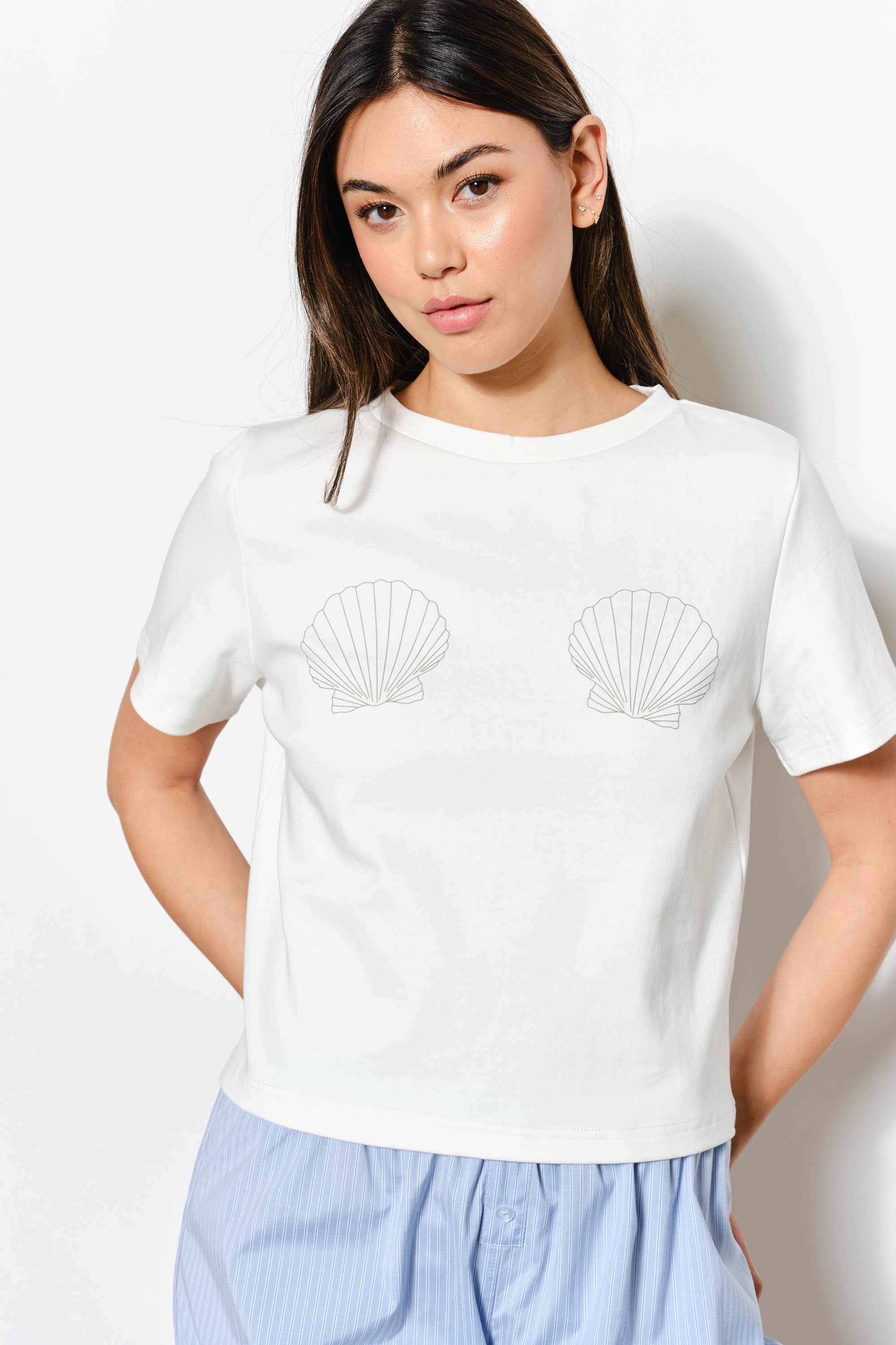 SHELL PRINT TEE