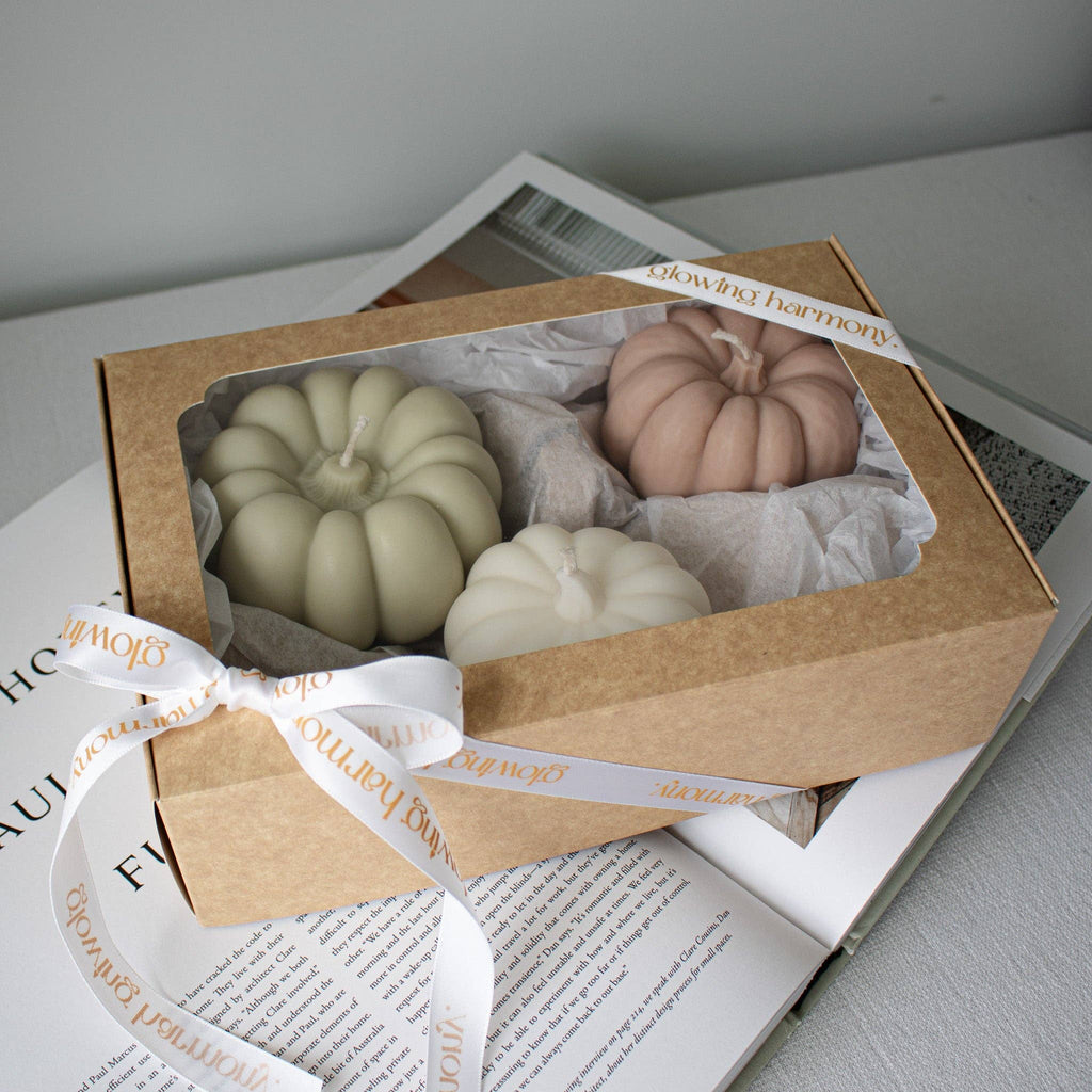 Pumpkin Fall Candle Set, Fall Home Decor