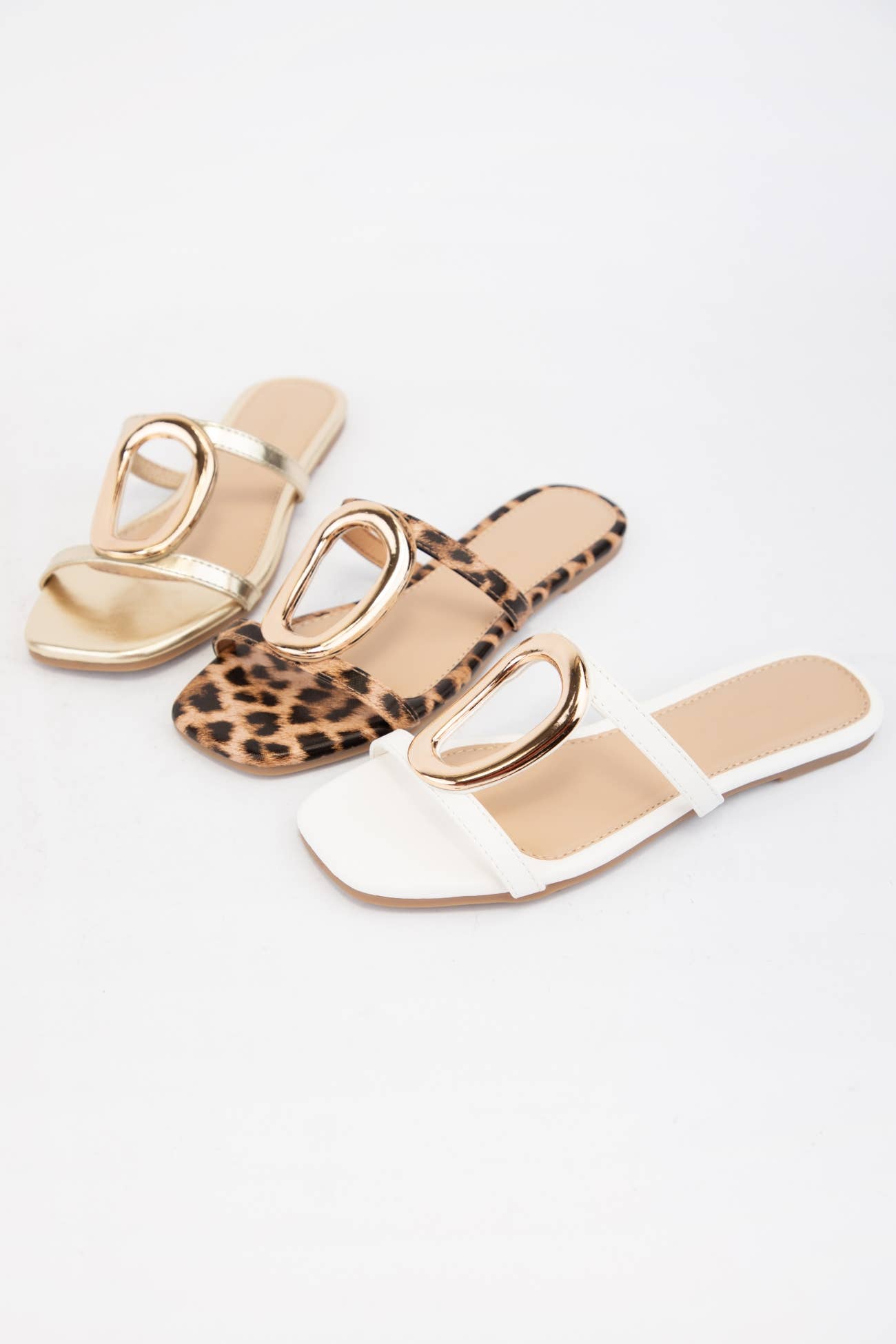 BARSA-01 GOLDEN EMBELLISHMENT DOUBLE STRAP SANDAL