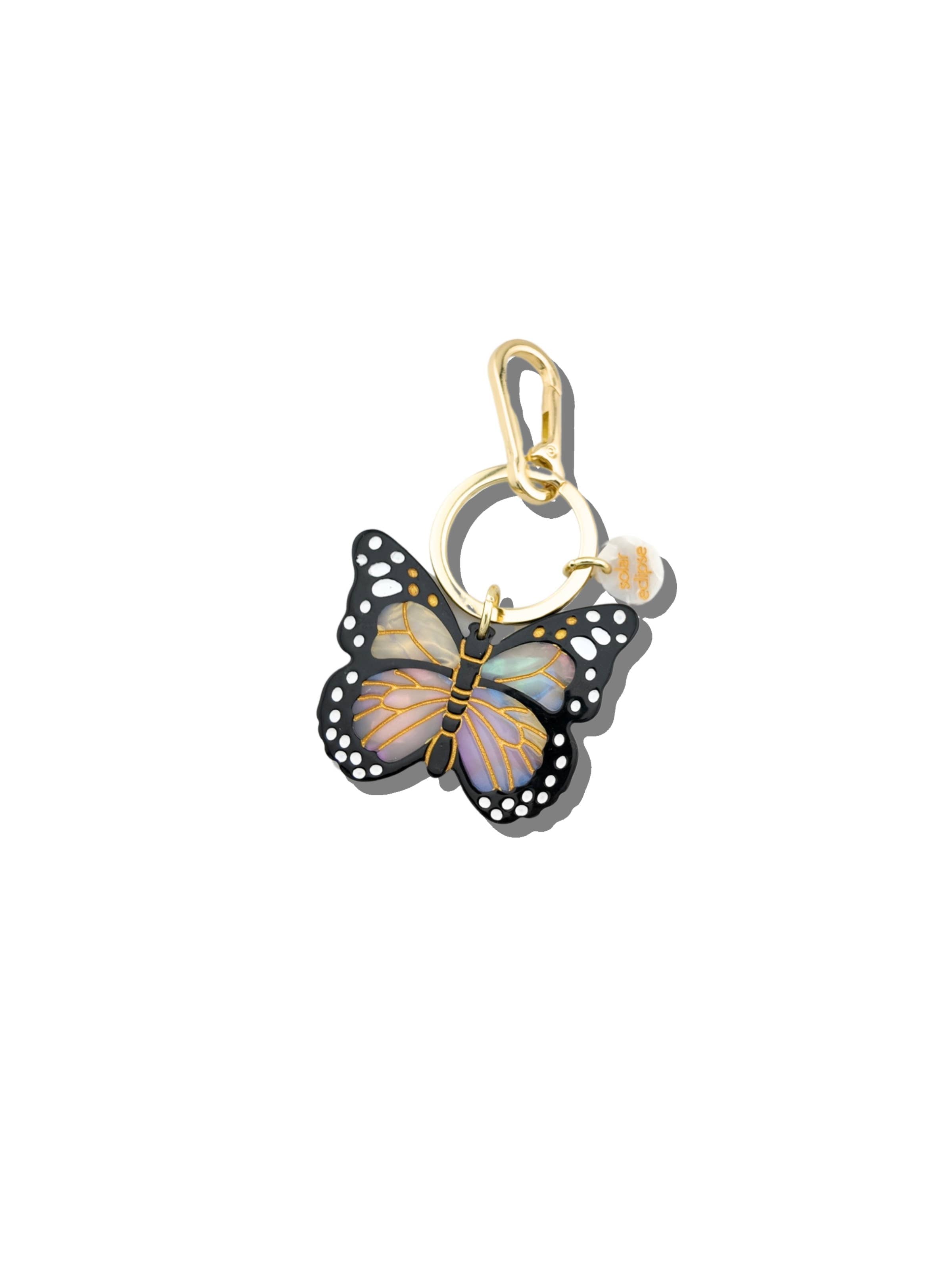 Monarch Butterfly Bag Charm + Keychain