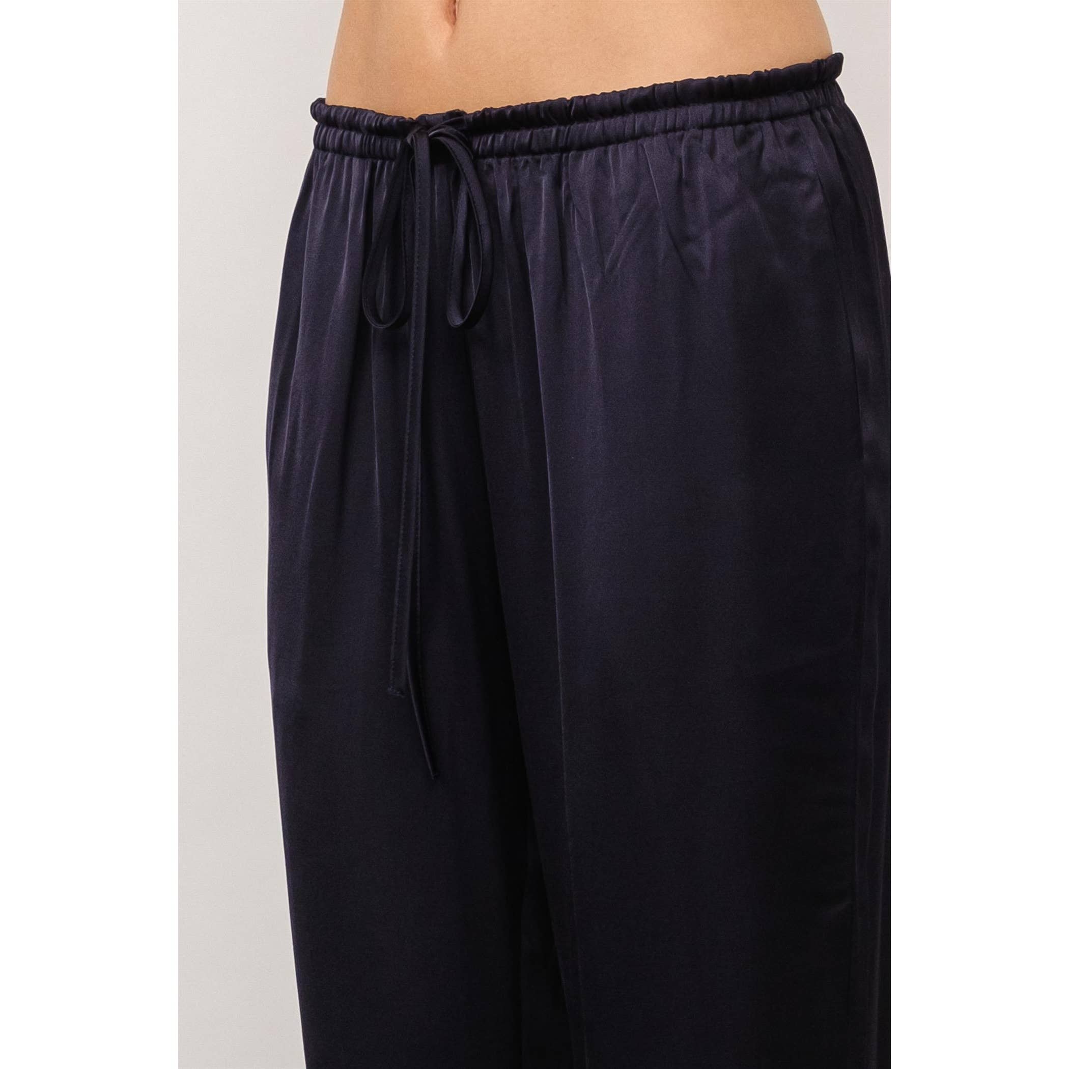 Cordelia Satin Drawstring Lounge Pants