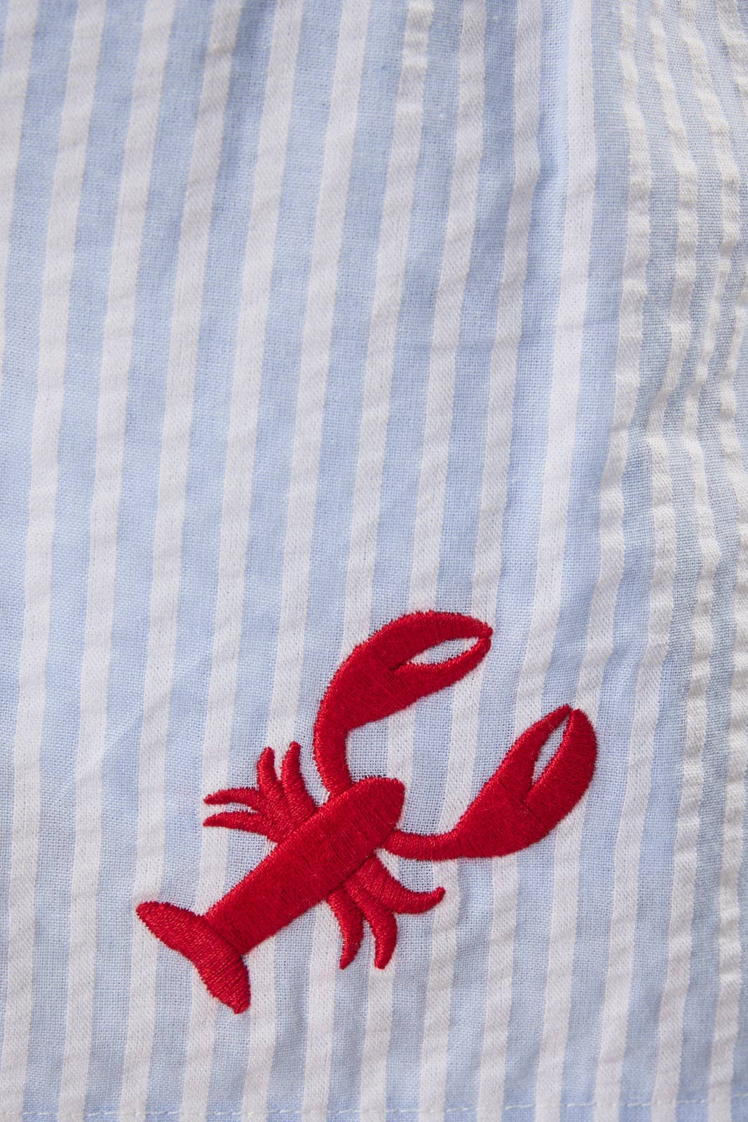 LOBSTER EMBROIDERY STRIPE SHIRT