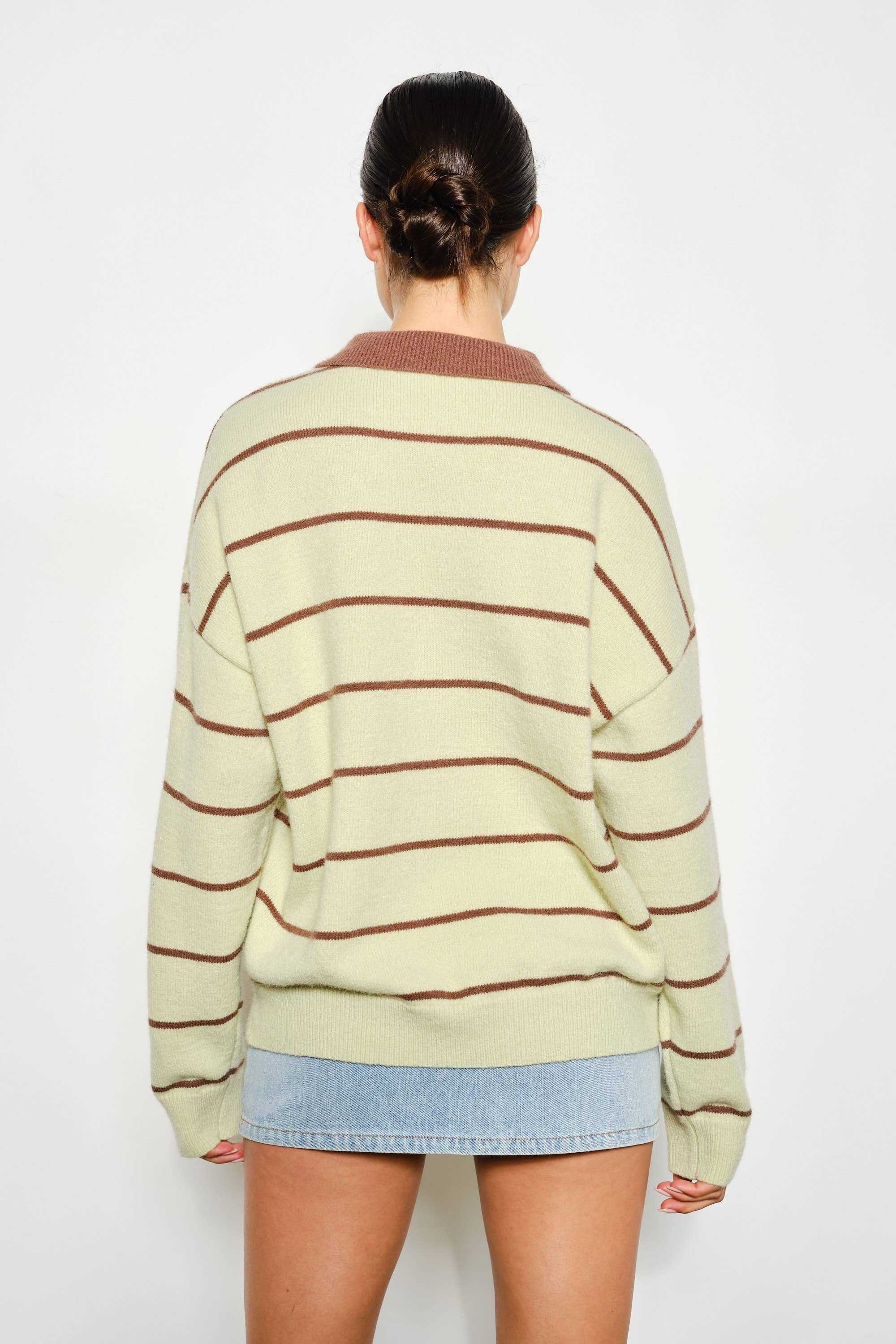 JOANNA STRIPED RUGBY SWEATER