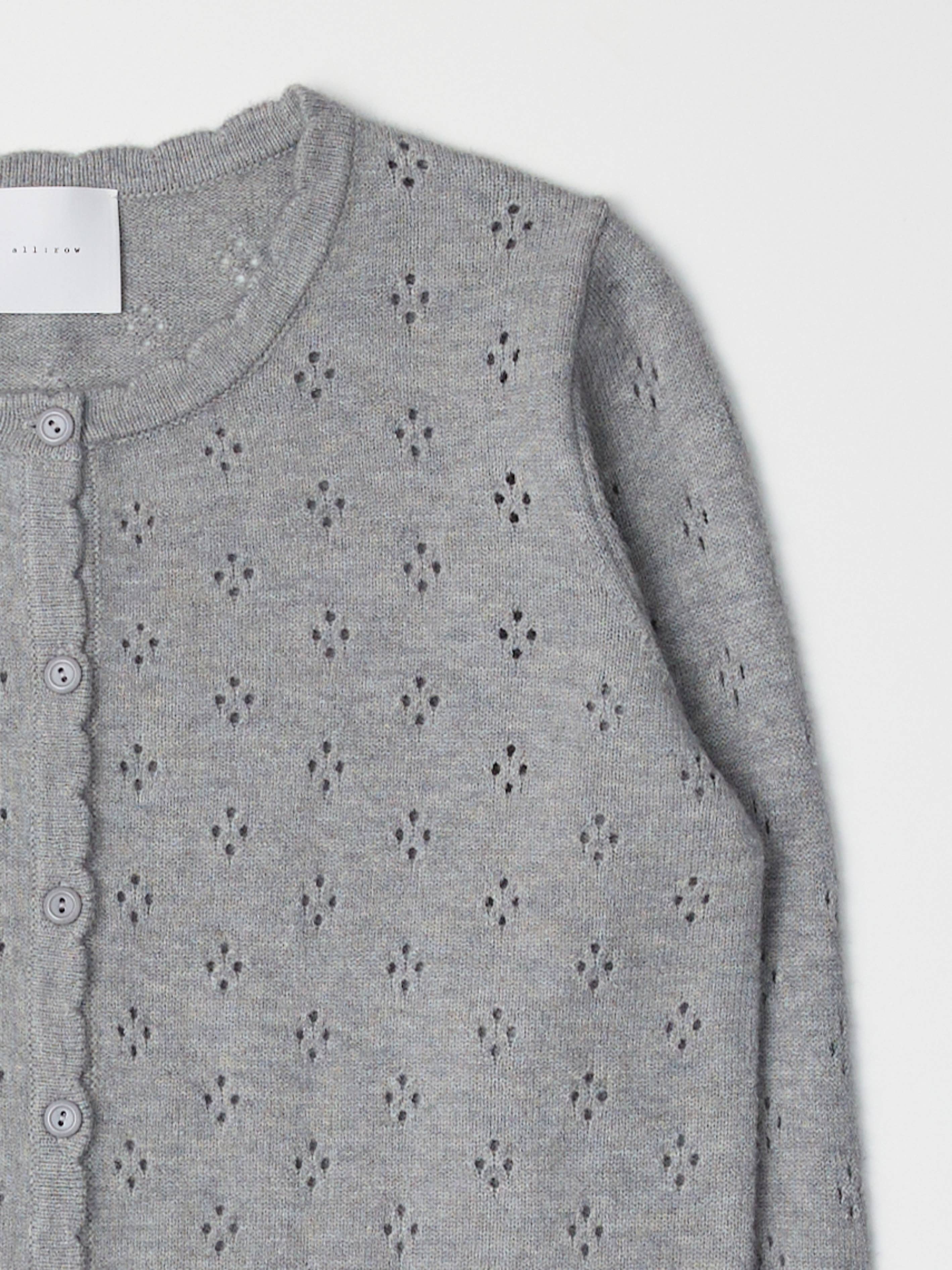 The Carmela Cardigan | Scalloped Pointelle Cardigan