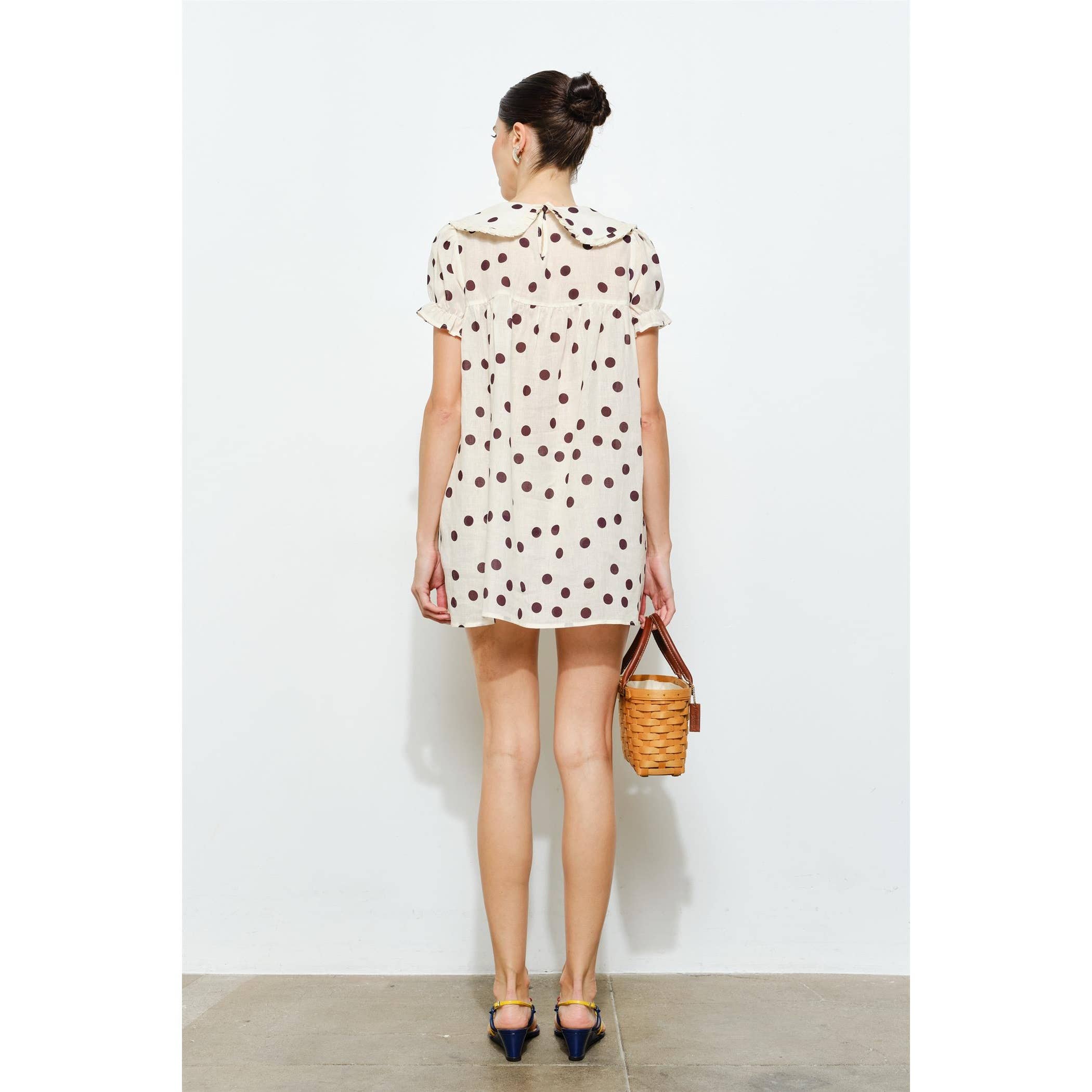 FLORA RUFFLE SLEEVE BABYDOLL MINI DRESS
