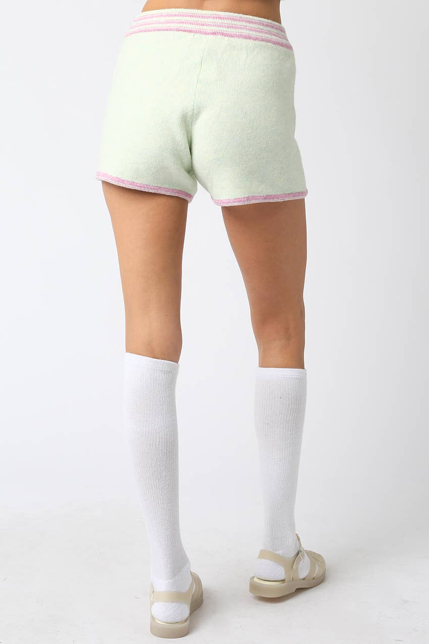 CARLA CONTRAST KNIT SHORTS