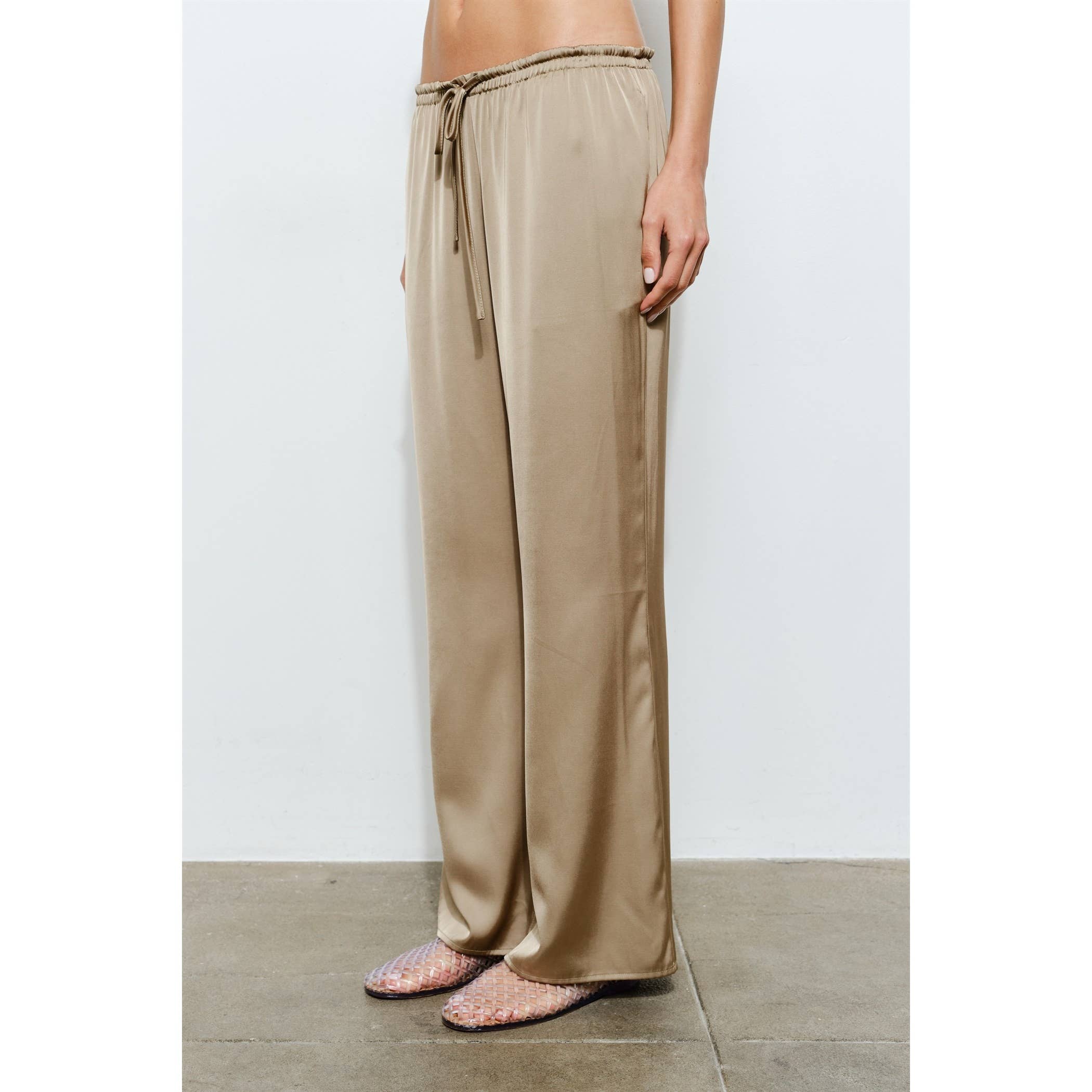 Cordelia Satin Drawstring Lounge Pants