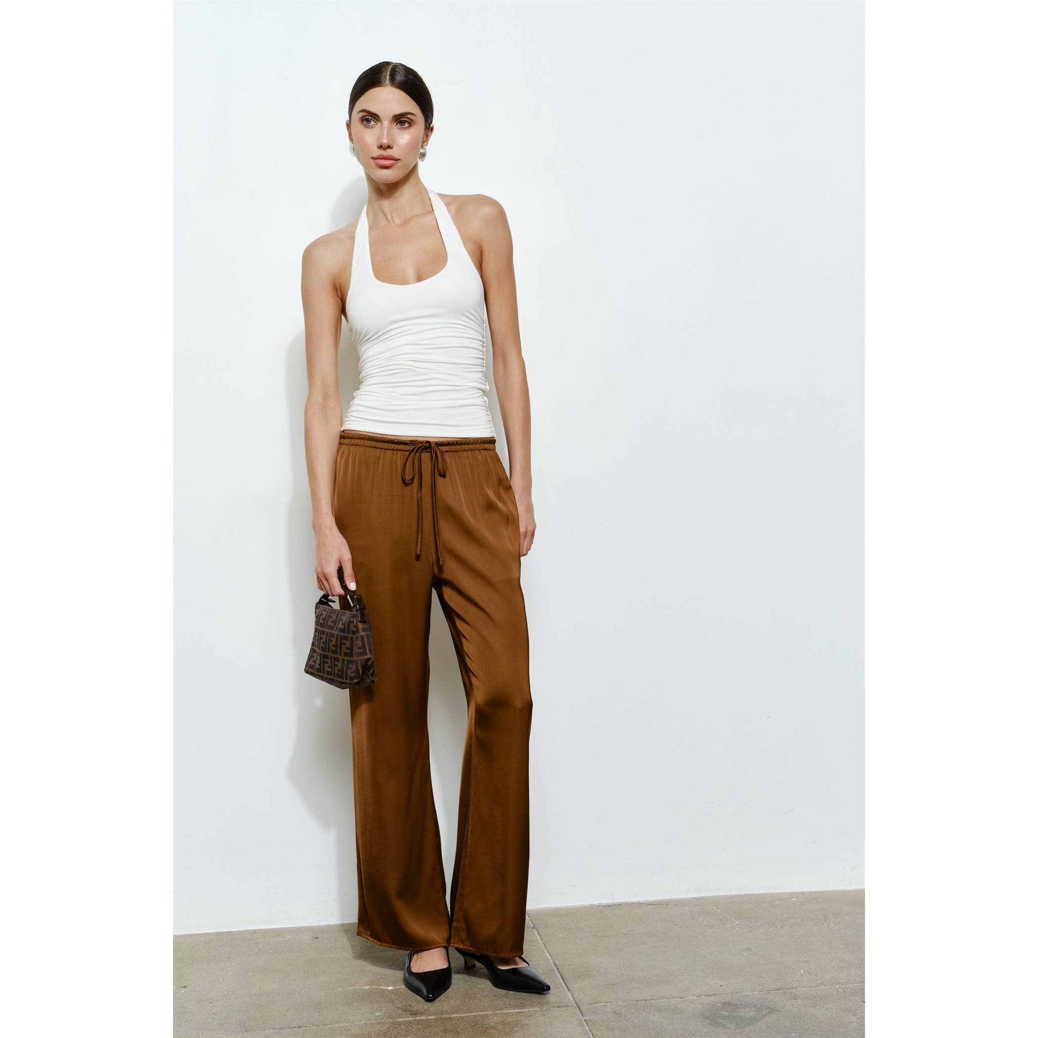 Cordelia Satin Drawstring Lounge Pants