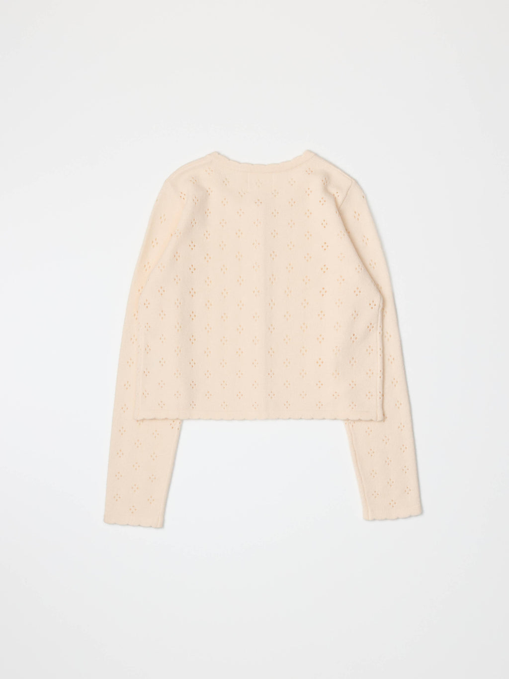 The Carmela Cardigan | Scalloped Pointelle Cardigan