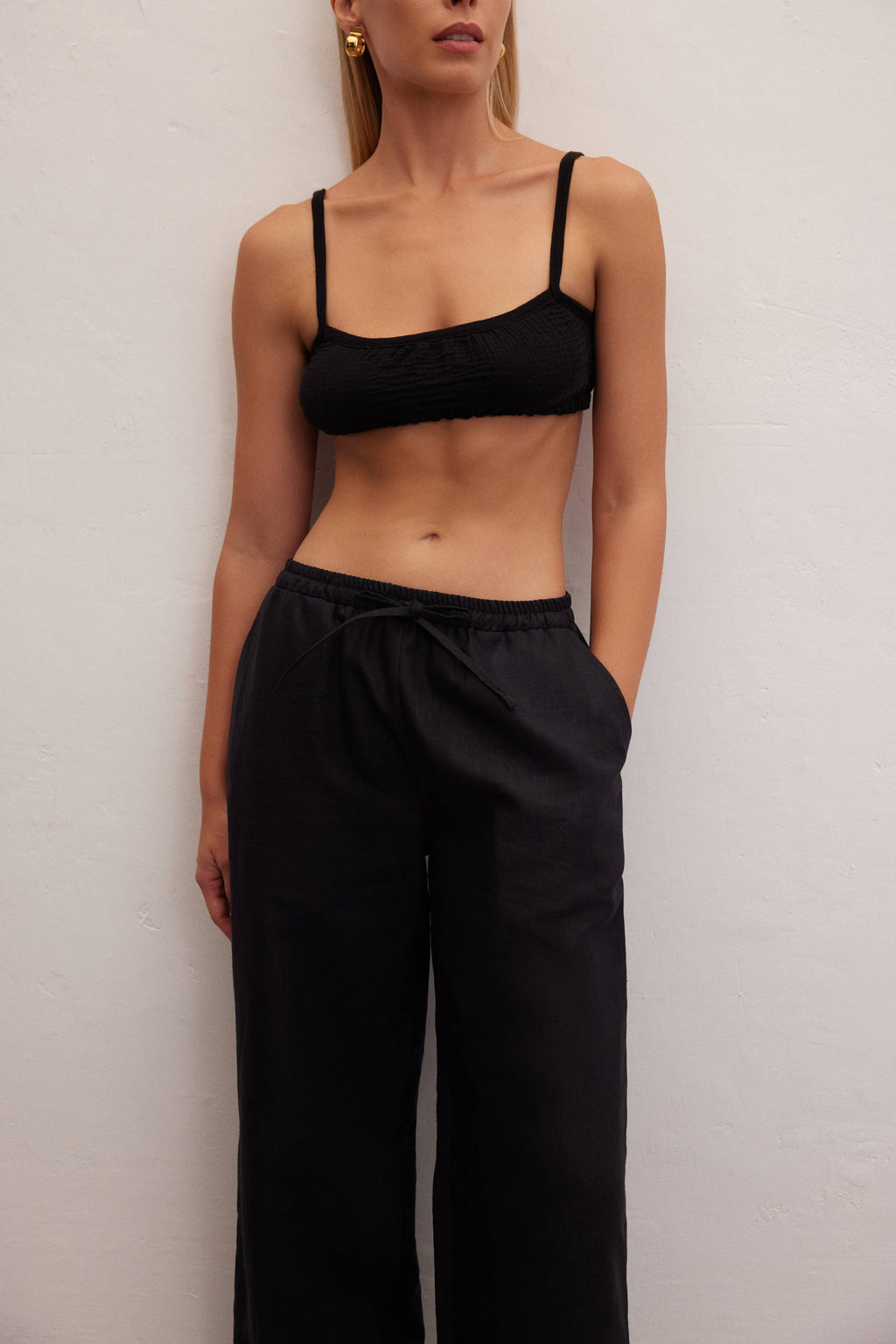 Ivory | Wide-Leg Linen Pants