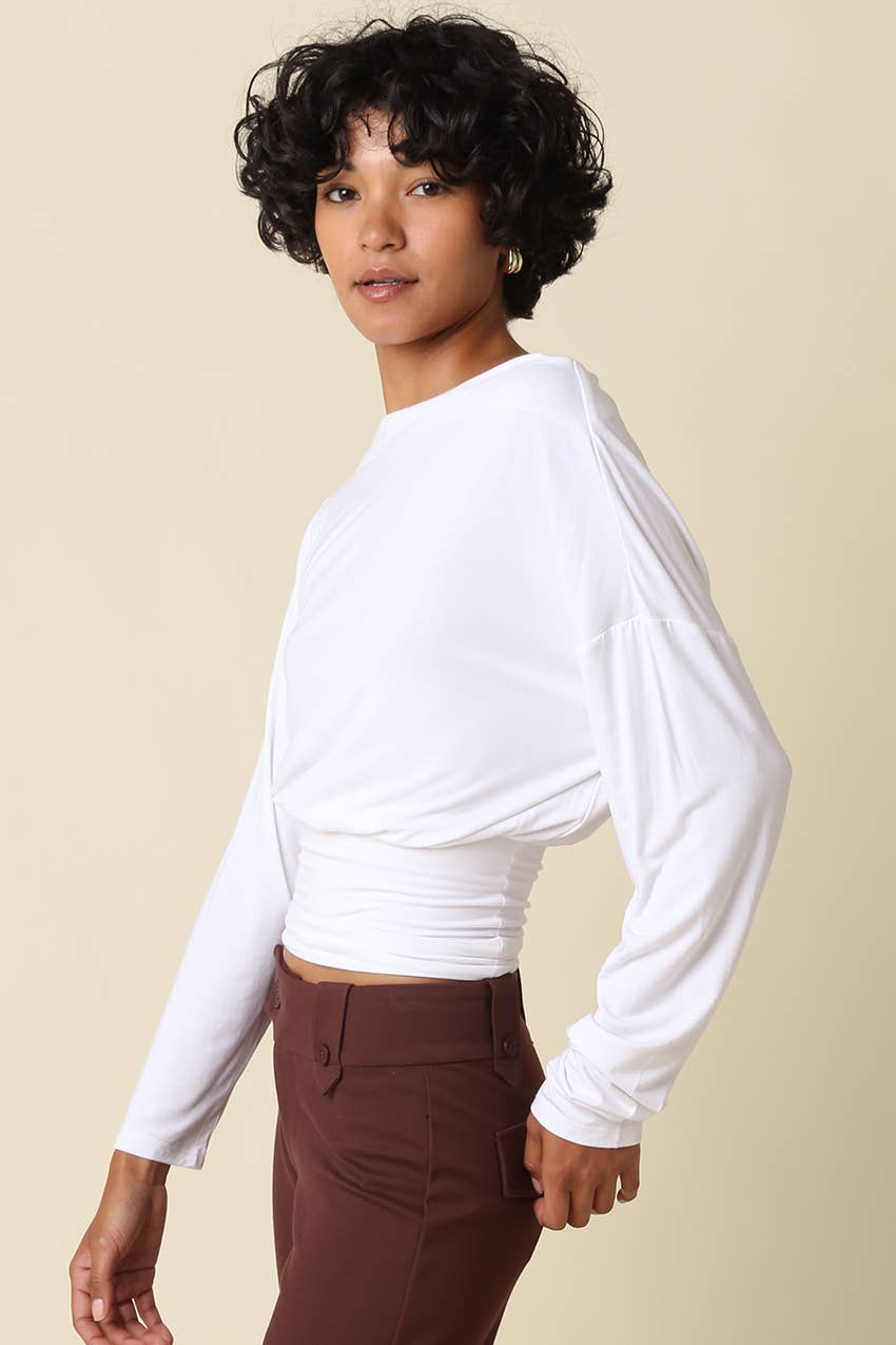 HELEN DRAPED WAIST TOP