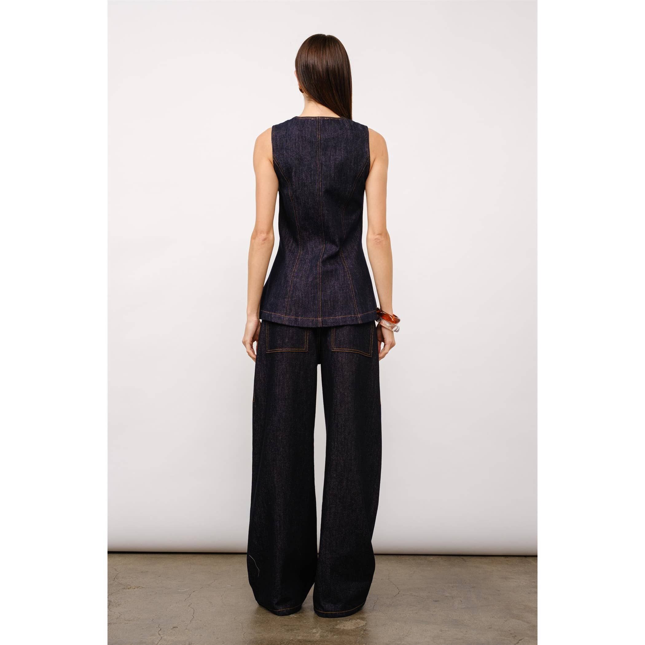 Scarlett Tailored Denim Vest