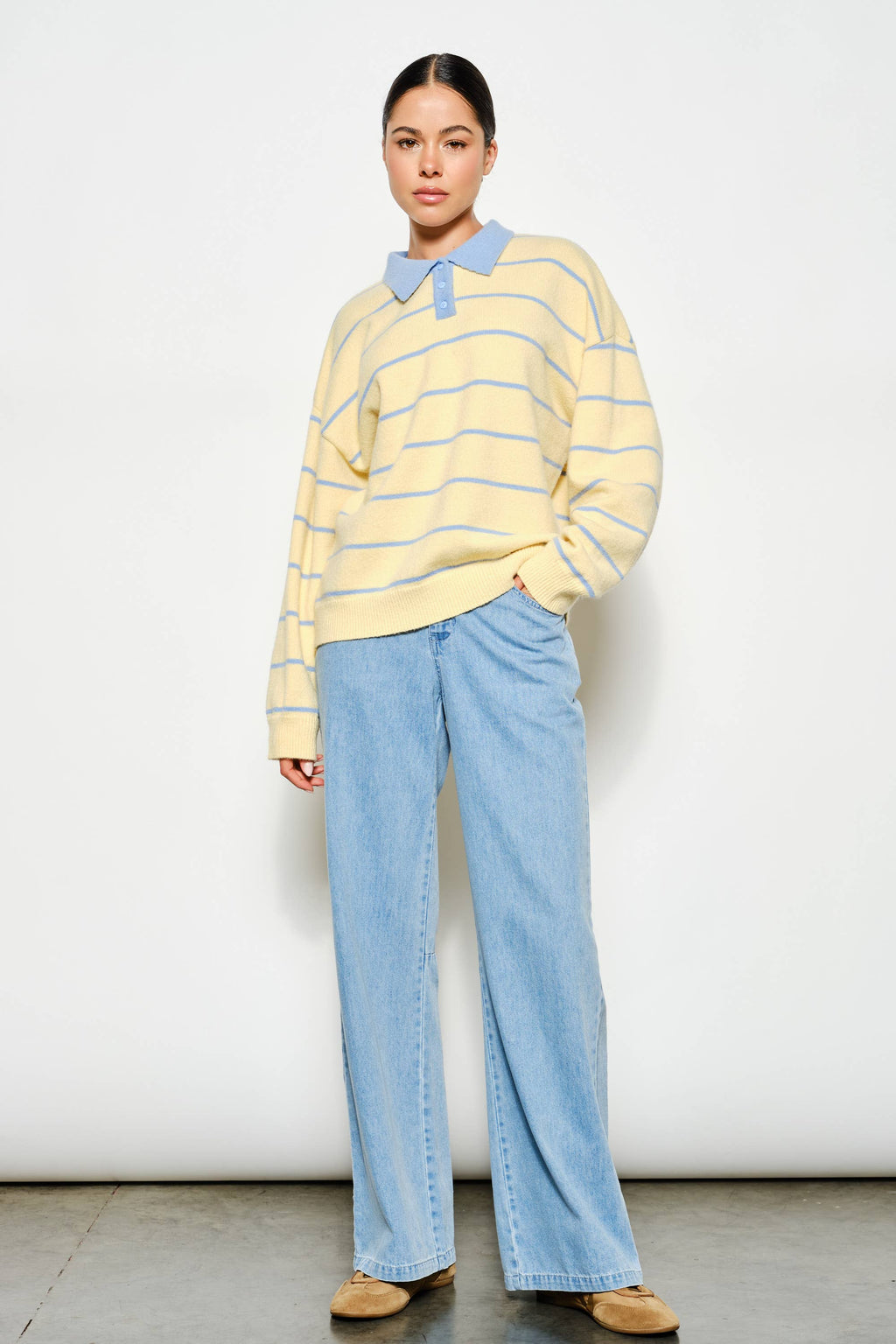 JOANNA STRIPED RUGBY SWEATER