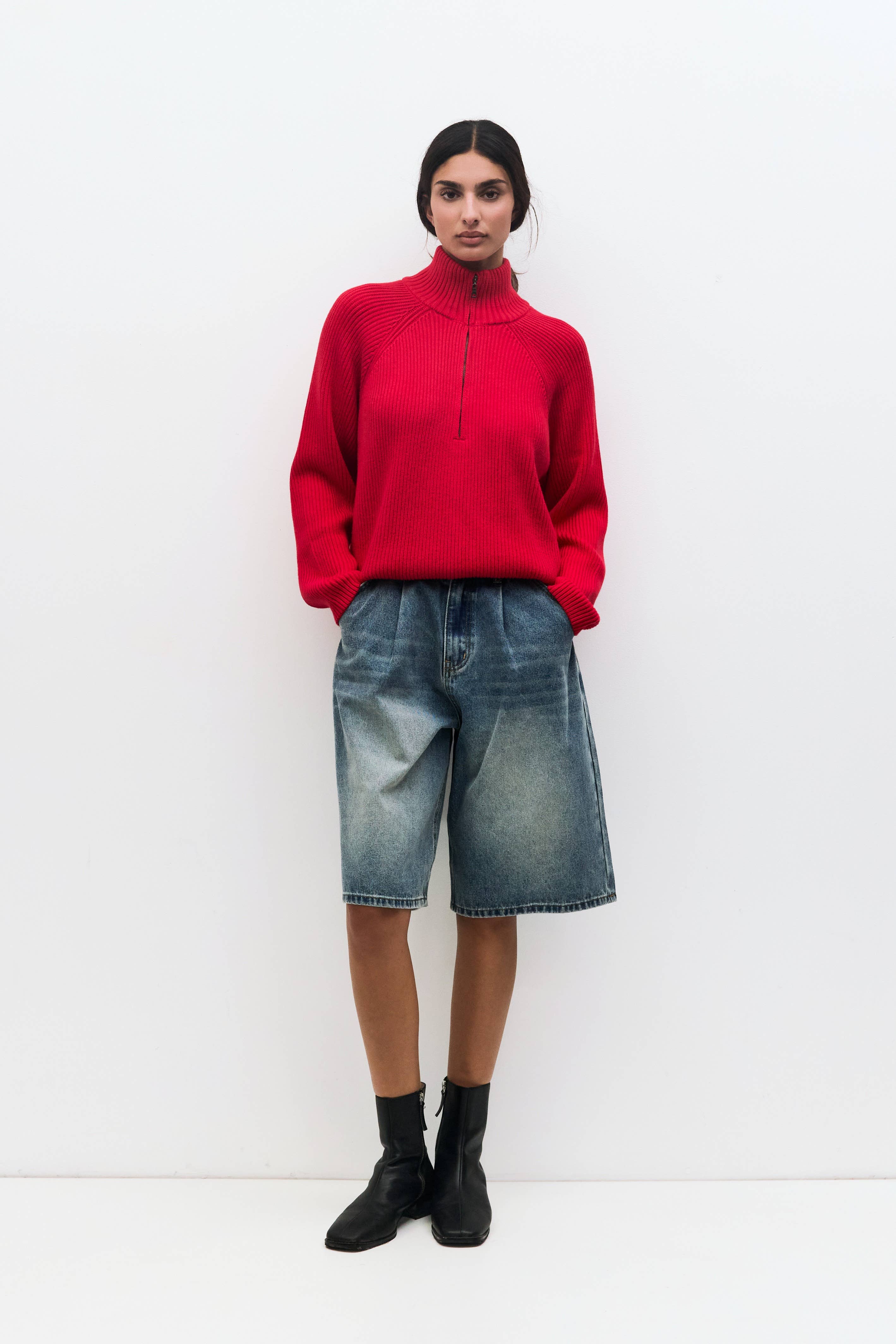 The Jules Sweater | Half-Zip Chunky Sweater