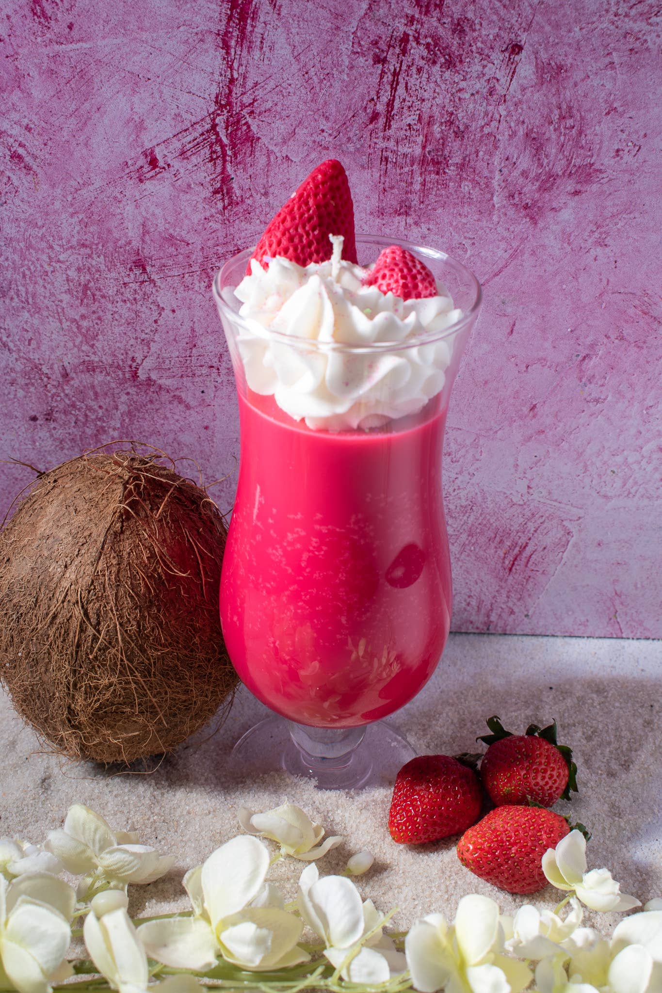 Strawberry Daiquiri Novelty Candle - Unique Soy Wax Candle