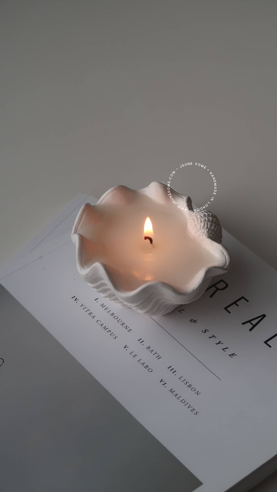 Mini clam shell - custom scented candle | Summer candle 