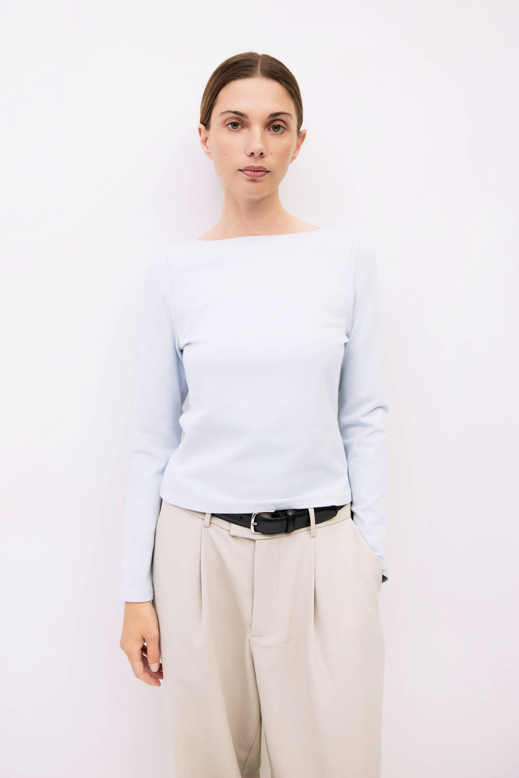 The Martina Top | Wide Neck Long Sleeve Top