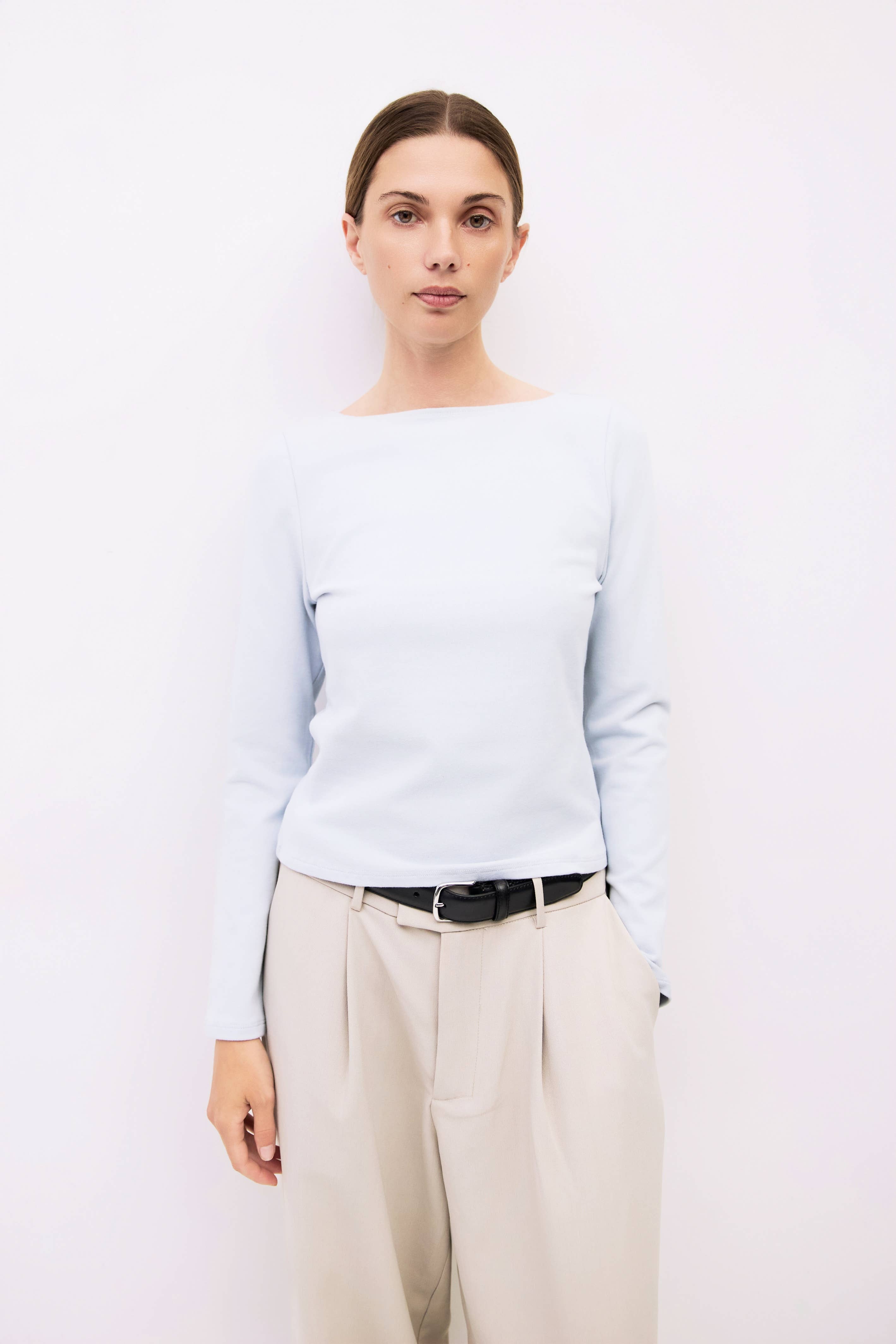 The Martina Top | Wide Neck Long Sleeve Top