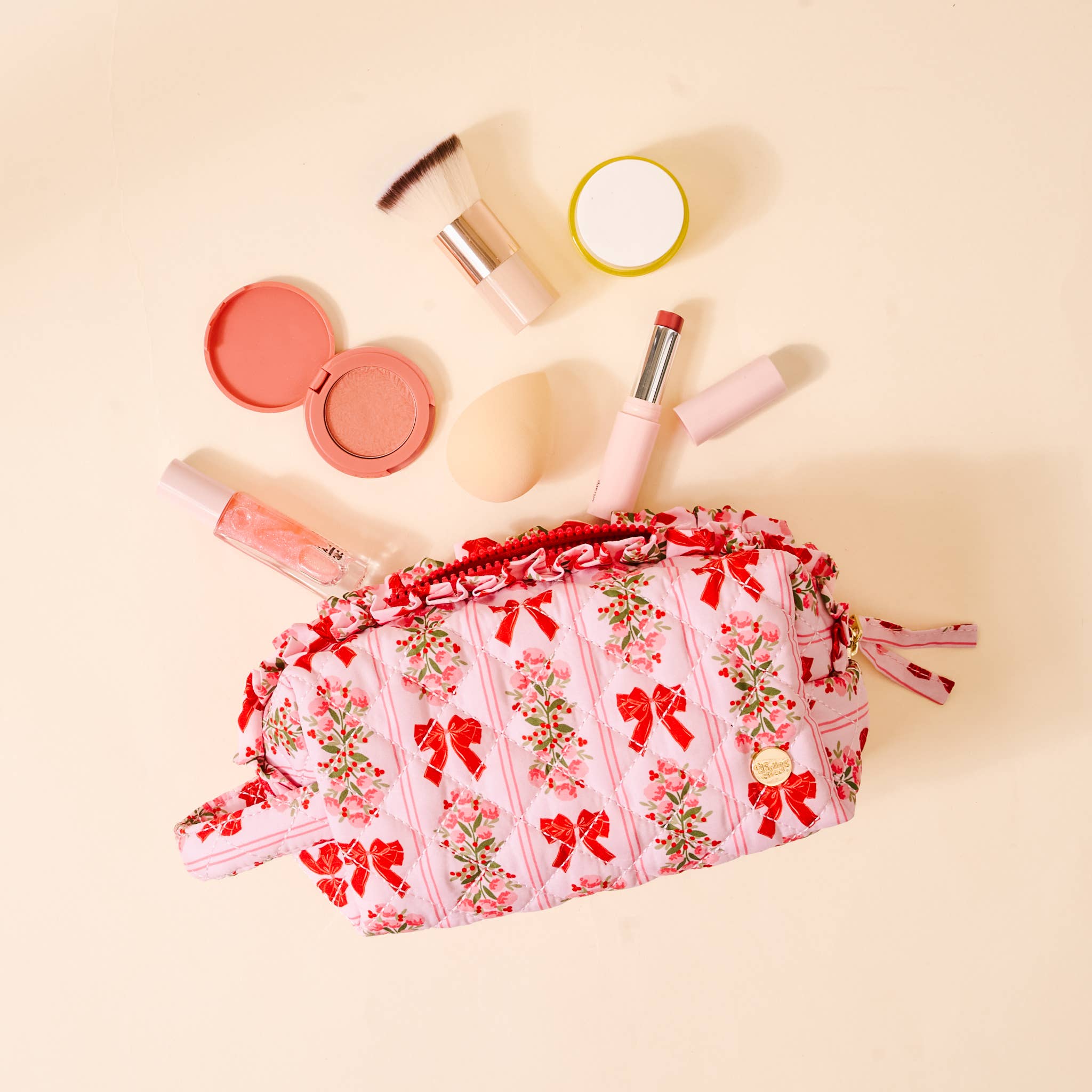 Essentials Quilted Cosmetic Pouch-Oh So Merry
