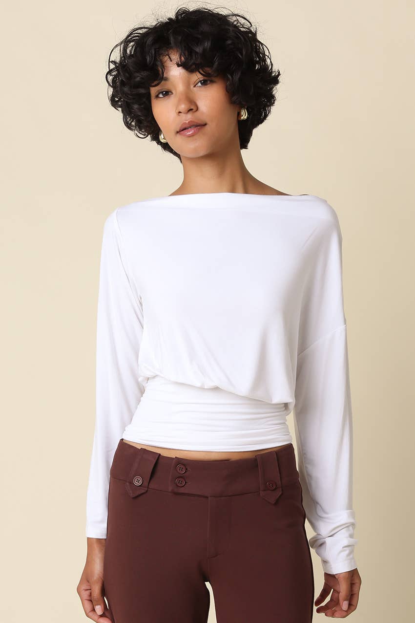 HELEN DRAPED WAIST TOP