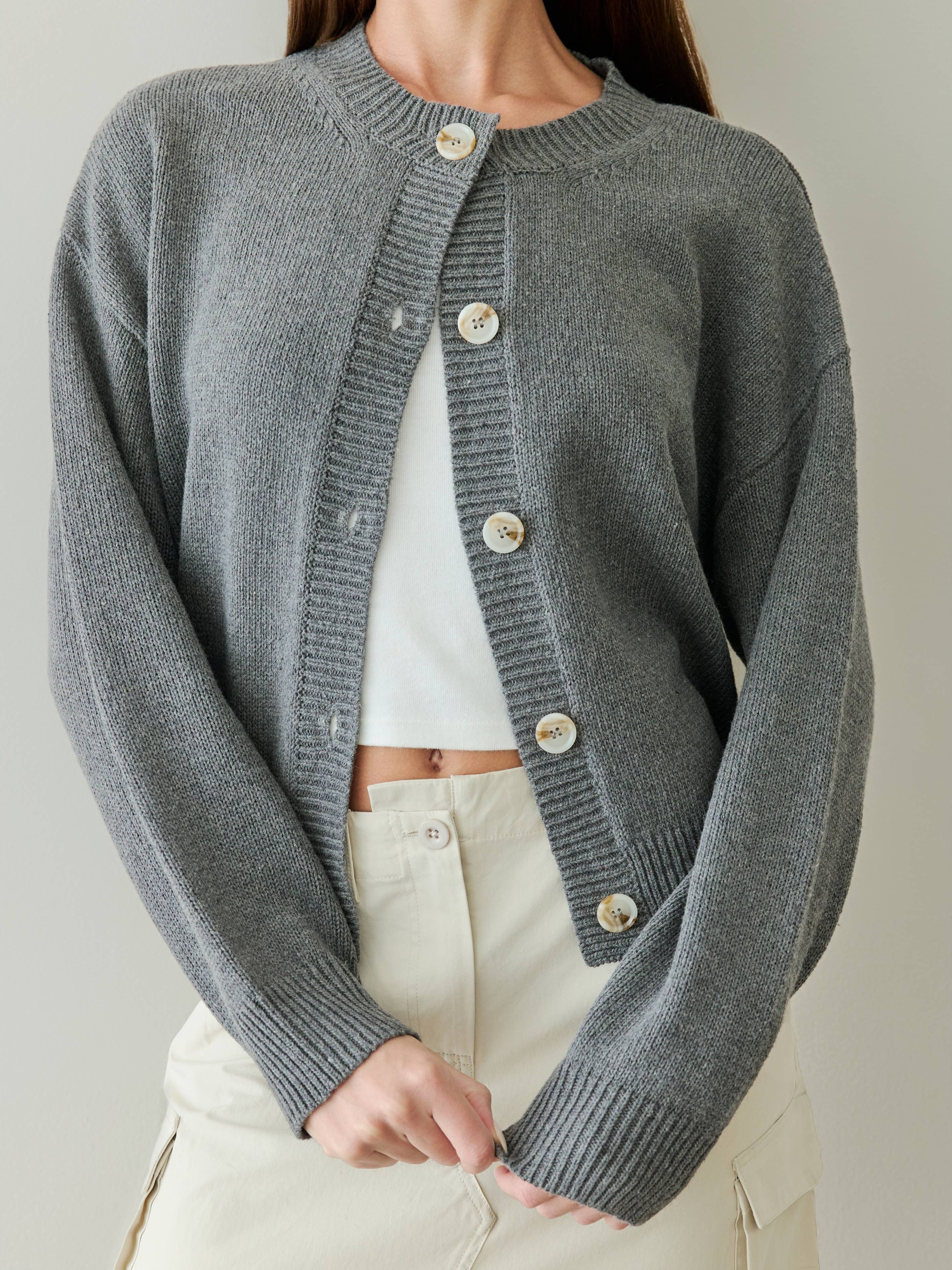 The Lucy Cardigan | Boxy Fit Button-Down Cardigan