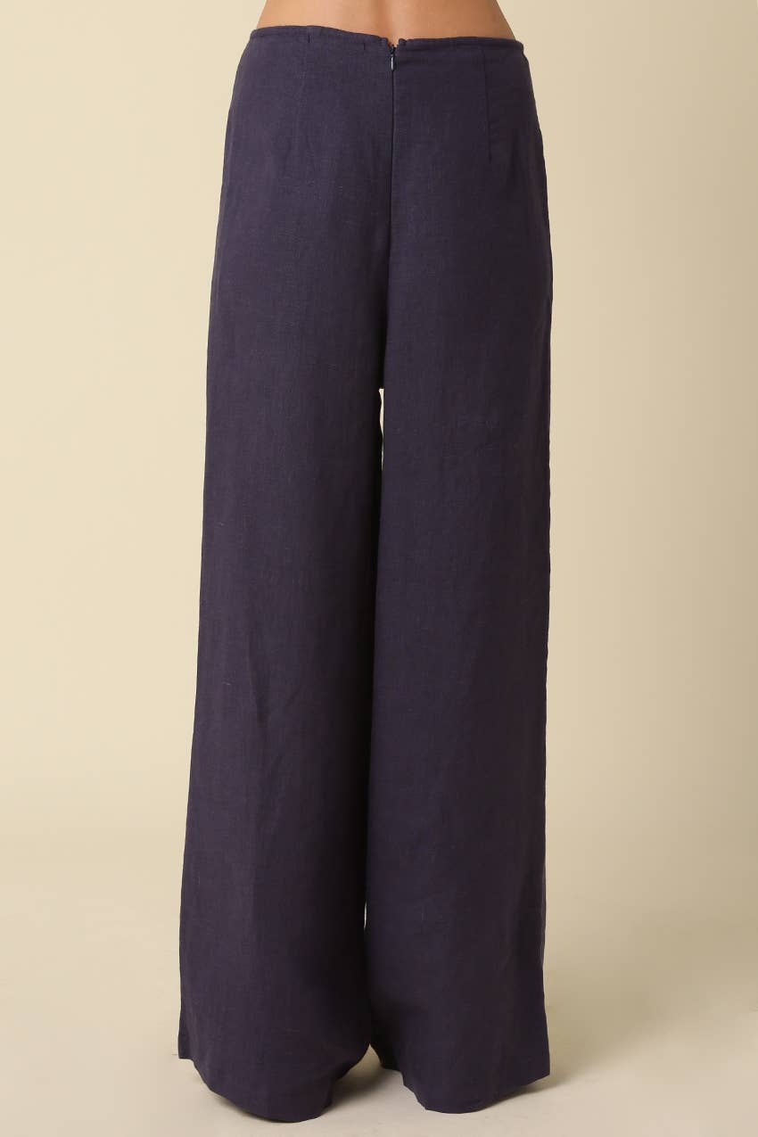 Rita Wide-Leg Linen Pants