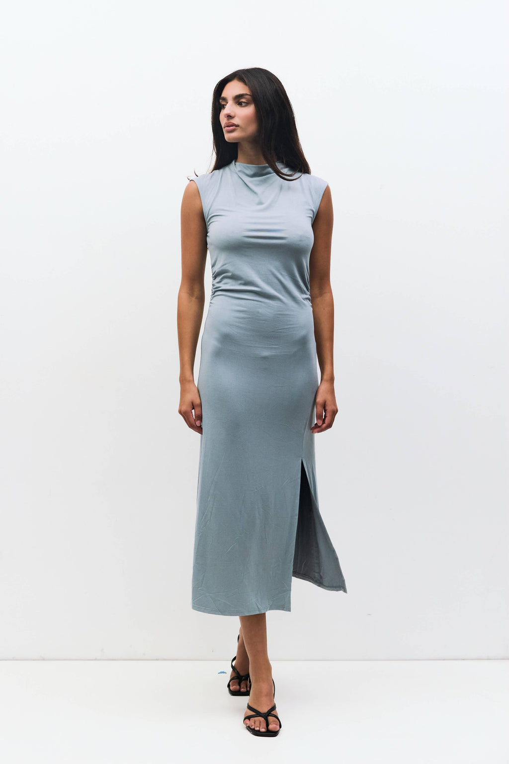 The Felicia Dress | Cowl Mock Neck Bodycon Dress