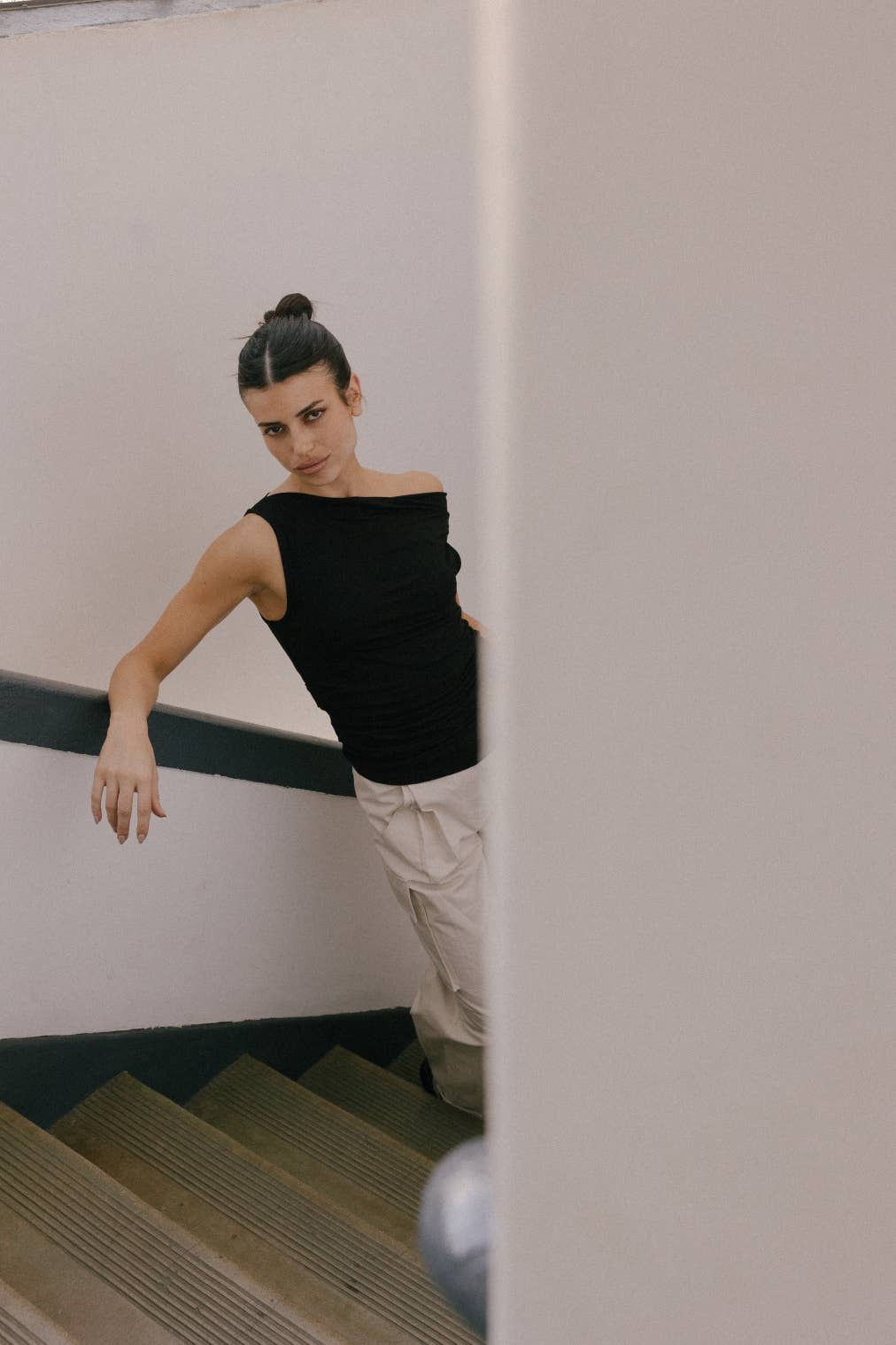 The Emilia Top | Asymmetrical Twist Shoulder Top