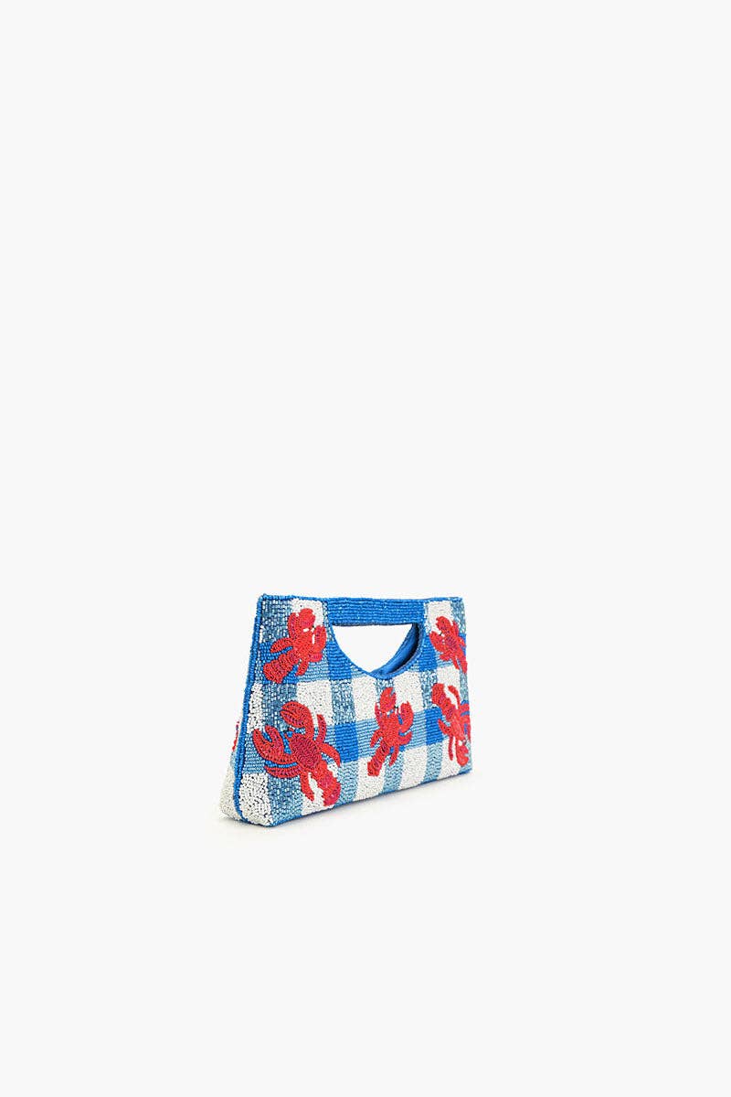 COASTAL CLAW BEADED CLUTCH