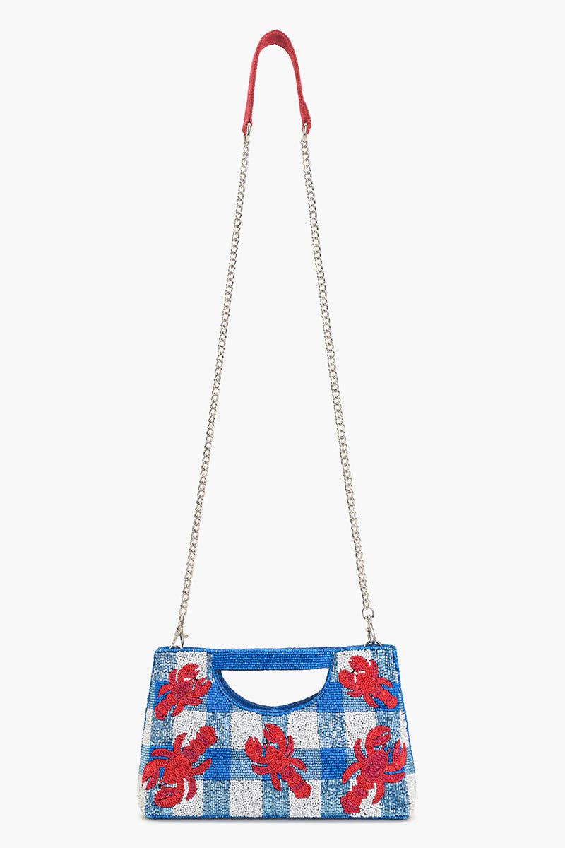 COASTAL CLAW BEADED CLUTCH
