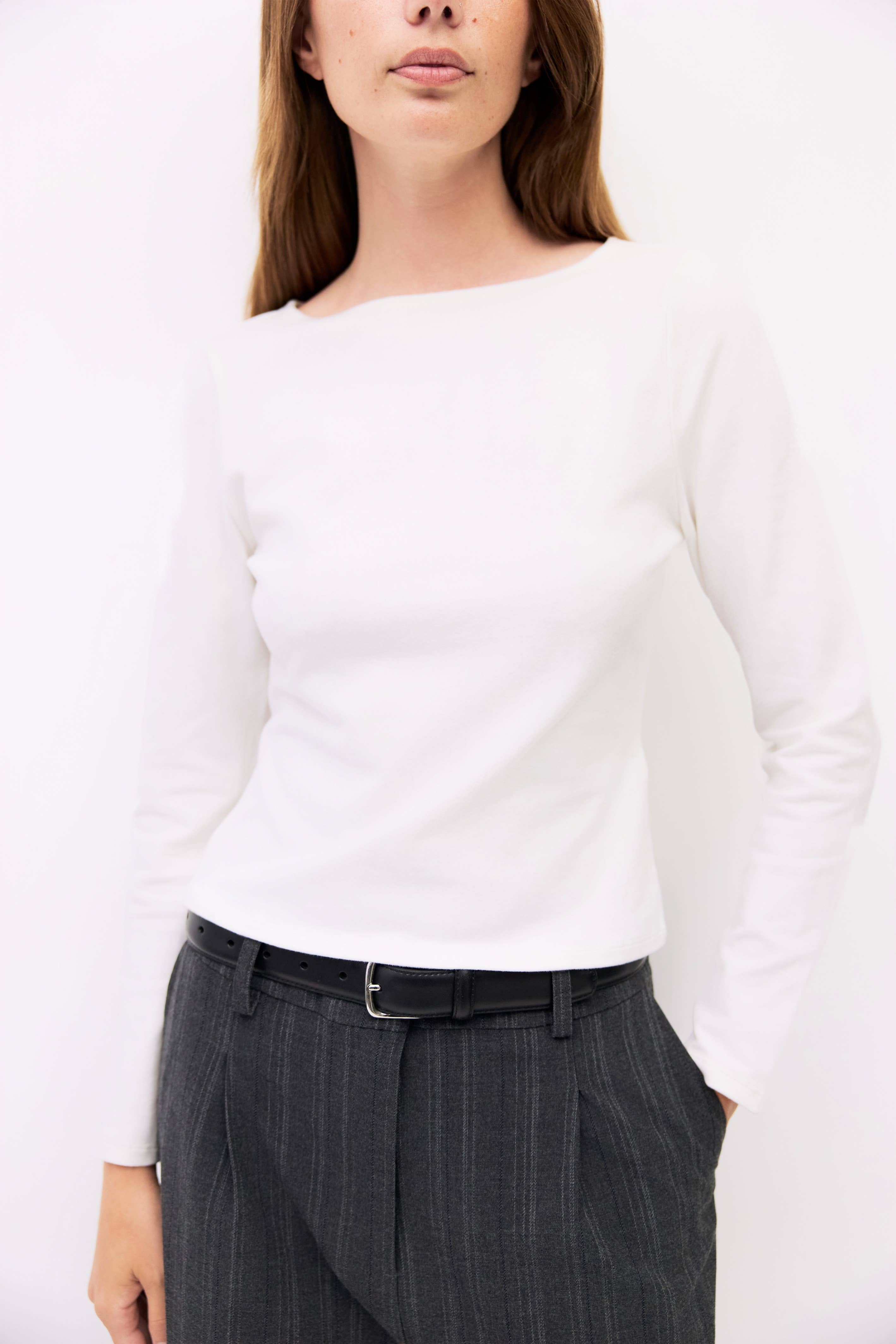 The Martina Top | Wide Neck Long Sleeve Top